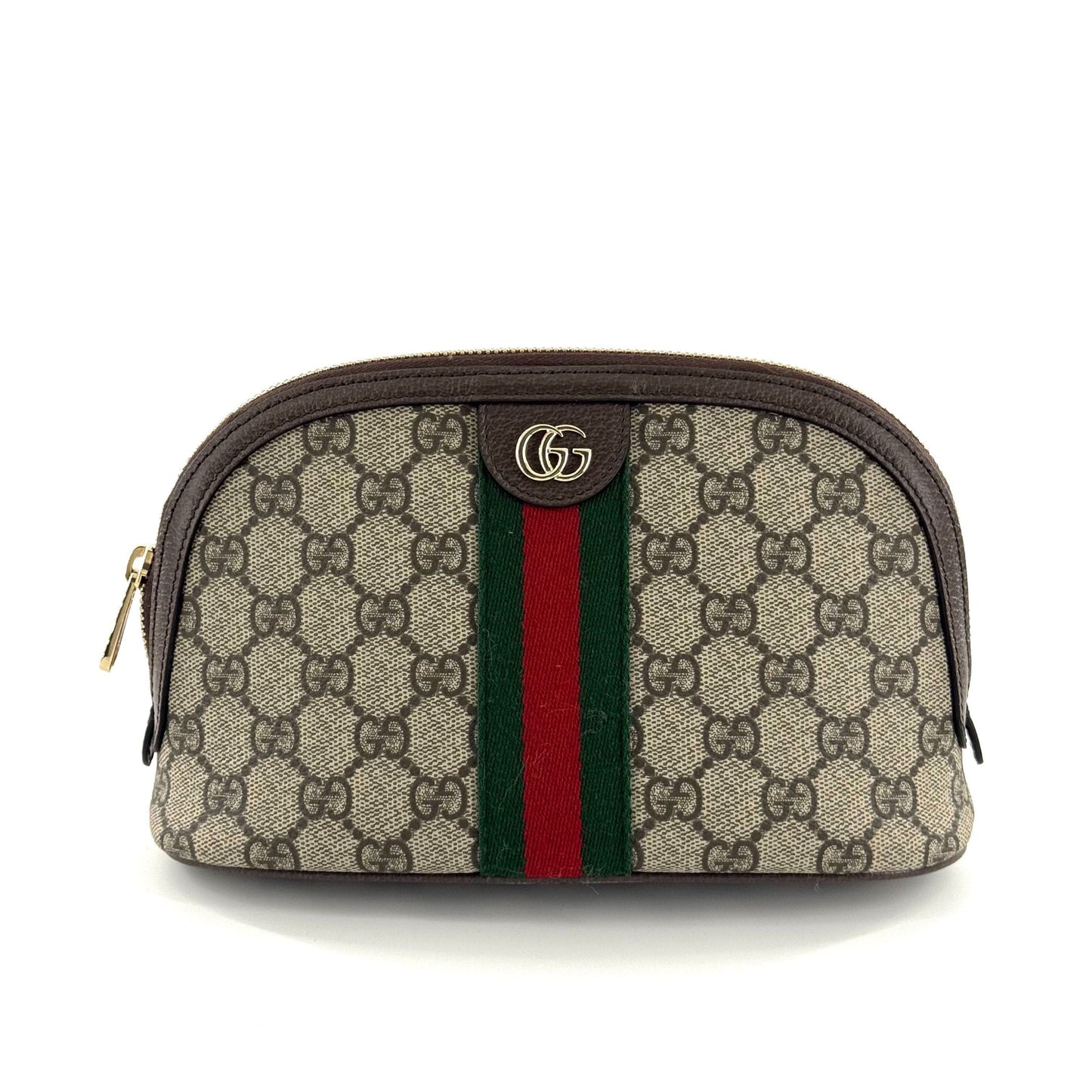 Gucci - Ophidia Shell Clutch Bag - GG Supreme canvas with leather trim - Beige - (small)
