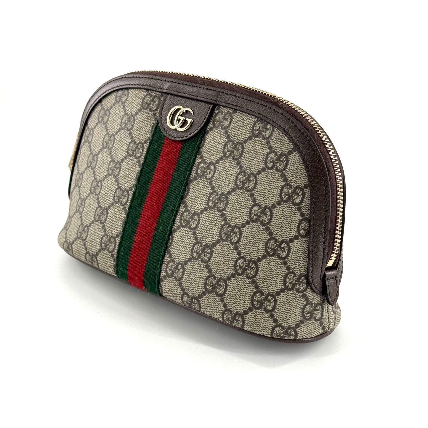 Gucci - Ophidia Shell Clutch Bag - GG Supreme canvas with leather trim - Beige - (small)