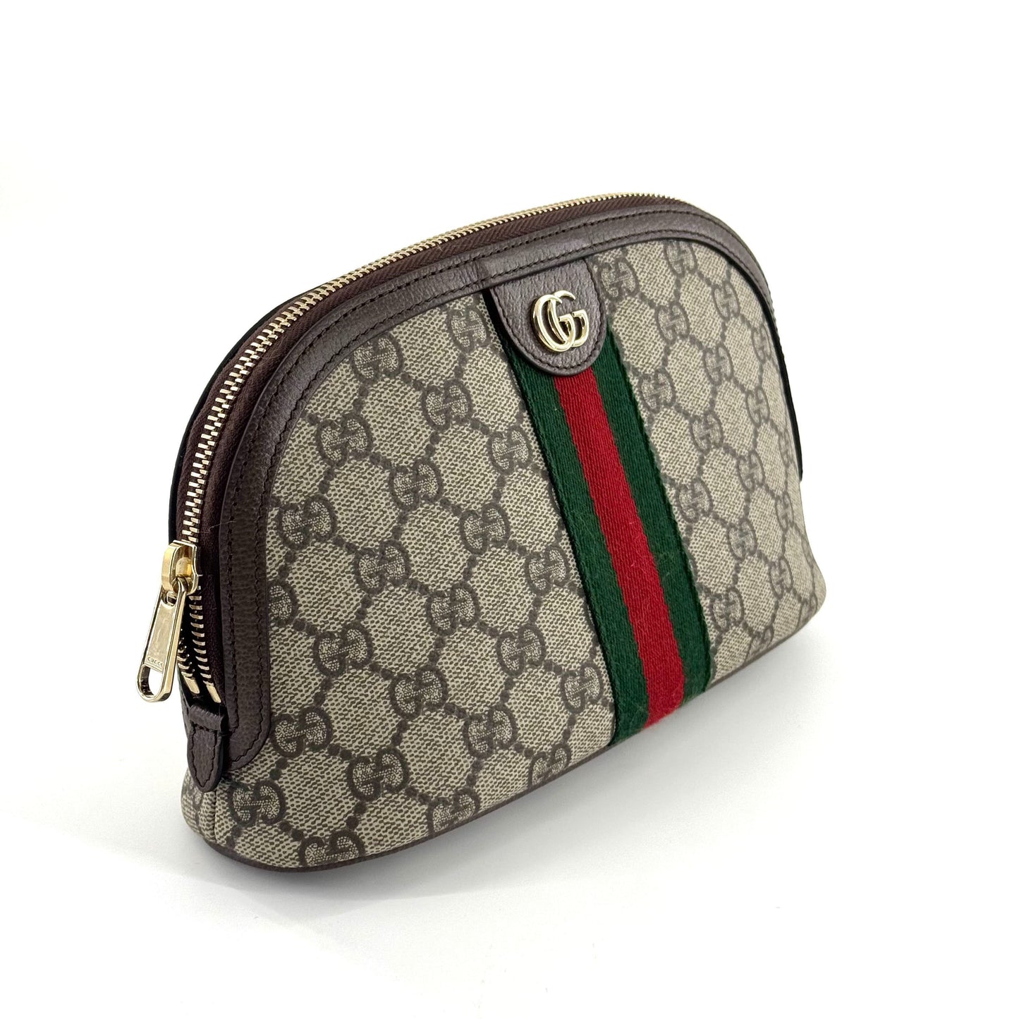 Gucci - Ophidia Shell Clutch Bag - GG Supreme canvas with leather trim - Beige - (small)