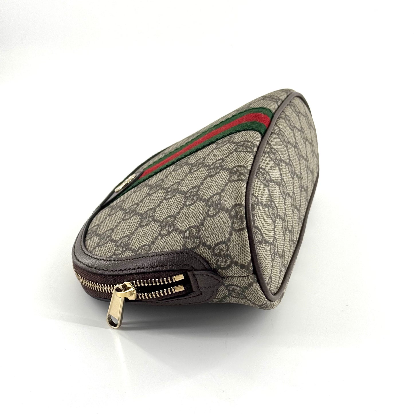 Gucci - Ophidia Shell Clutch Bag - GG Supreme canvas with leather trim - Beige - (small)