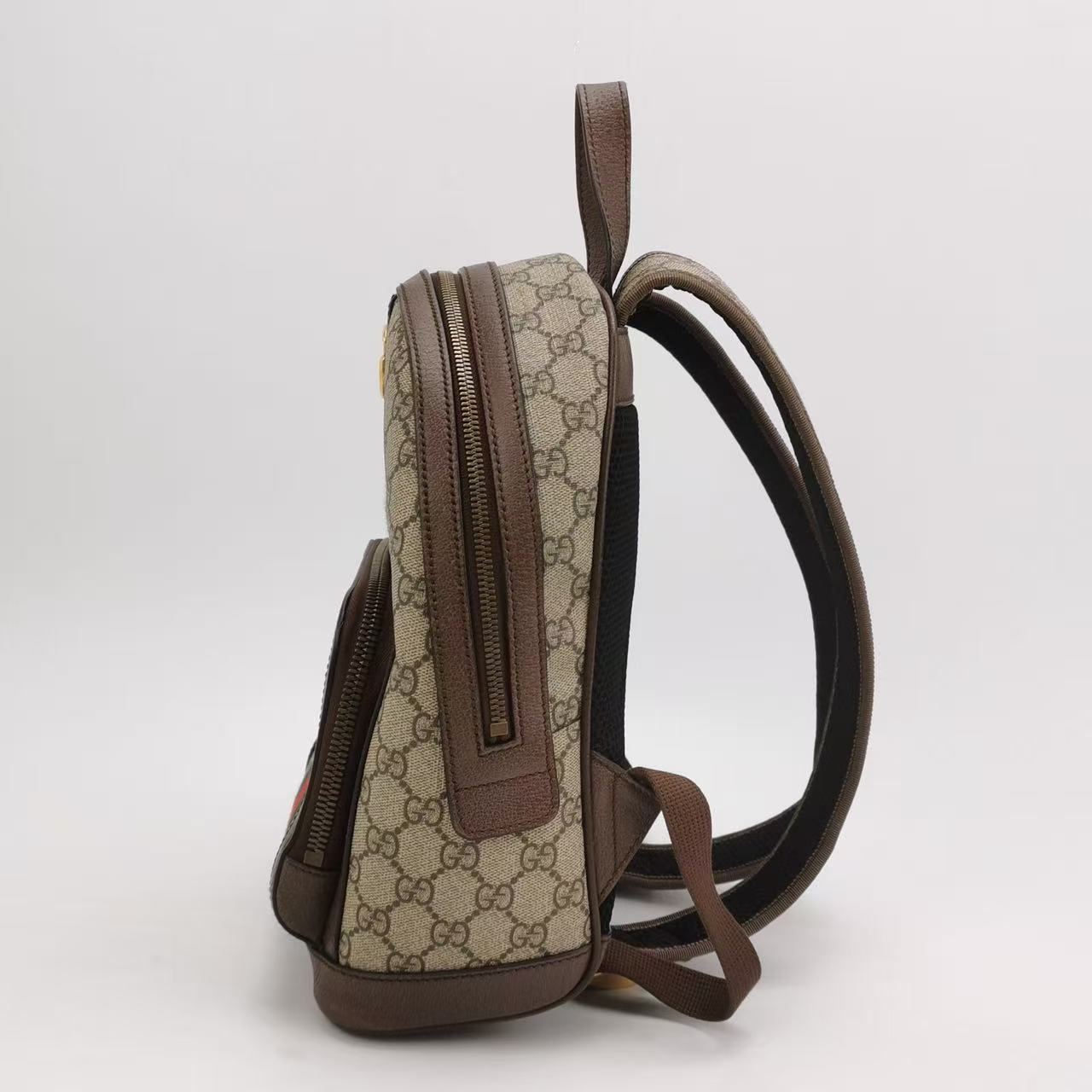 Gucci - Ophidia Small Backpack - GG Supreme canvas and leather - Beige, Brown, Red, Green - (Small)