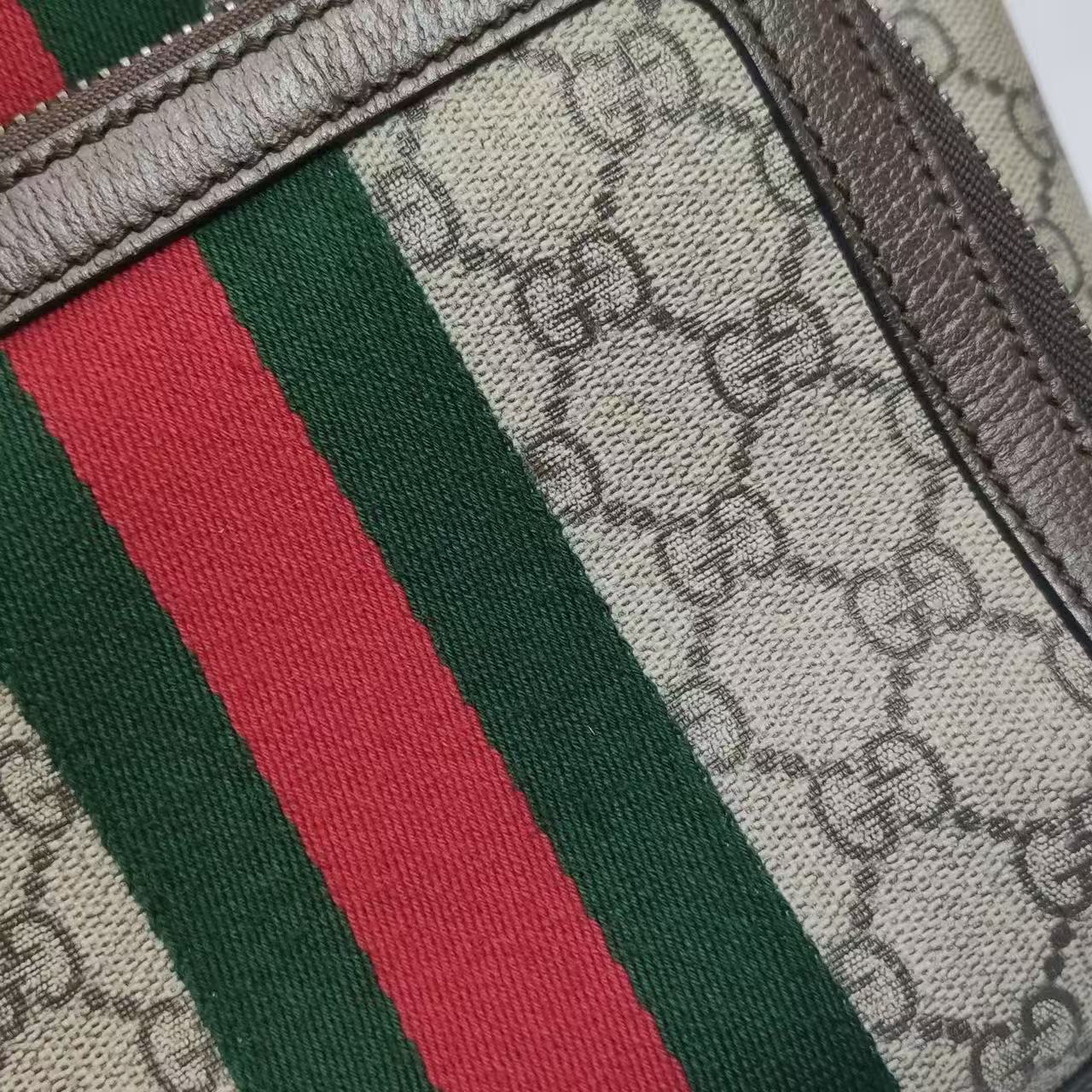 Gucci - Ophidia Small Backpack - GG Supreme canvas and leather - Beige, Brown, Red, Green - (Small)