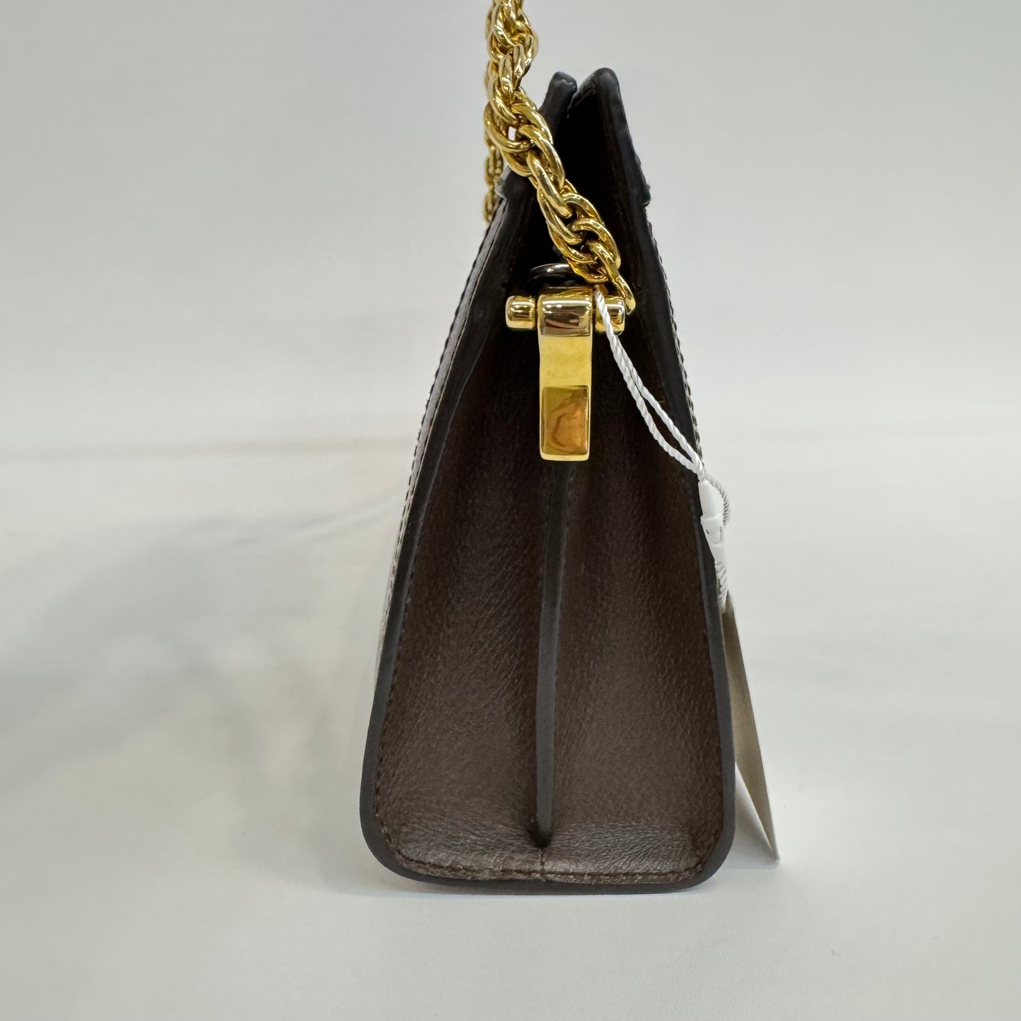 Gucci - Ophidia Small Chain Bag - GG Supreme canvas with leather trim - Beige and Ebony with Brown trim and Green/Red Web - (small)