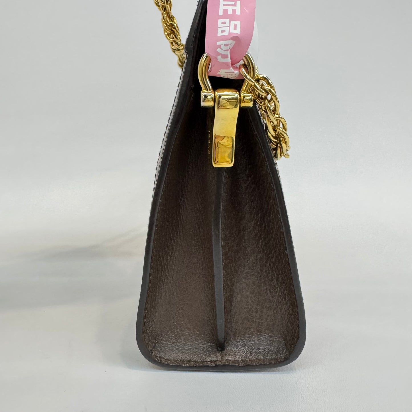 Gucci - Ophidia Small Chain Bag - GG Supreme canvas with leather trim - Beige and Ebony with Brown trim and Green/Red Web - (small)
