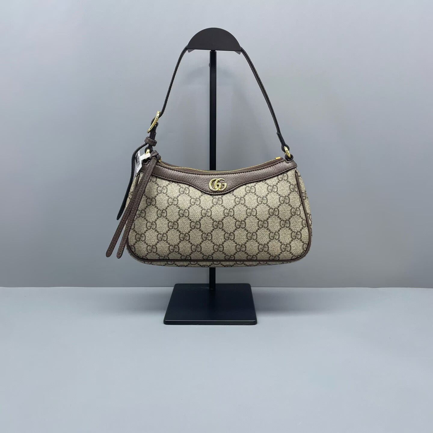 Gucci - Ophidia Small Shoulder Bag - GG Supreme canvas with leather trim - Beige and Brown - (Small)
