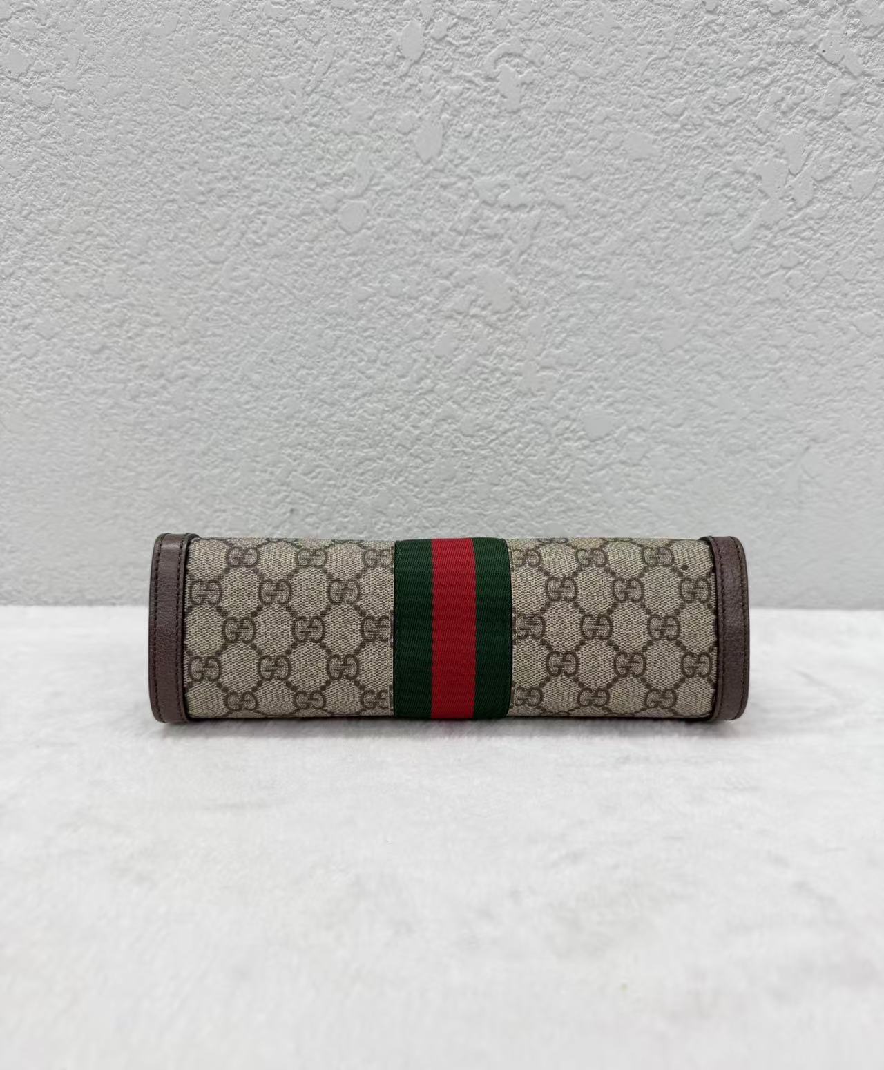 Gucci - Ophidia Small Shoulder Bag - GG Supreme canvas with leather trim - Beige and Brown - (small)