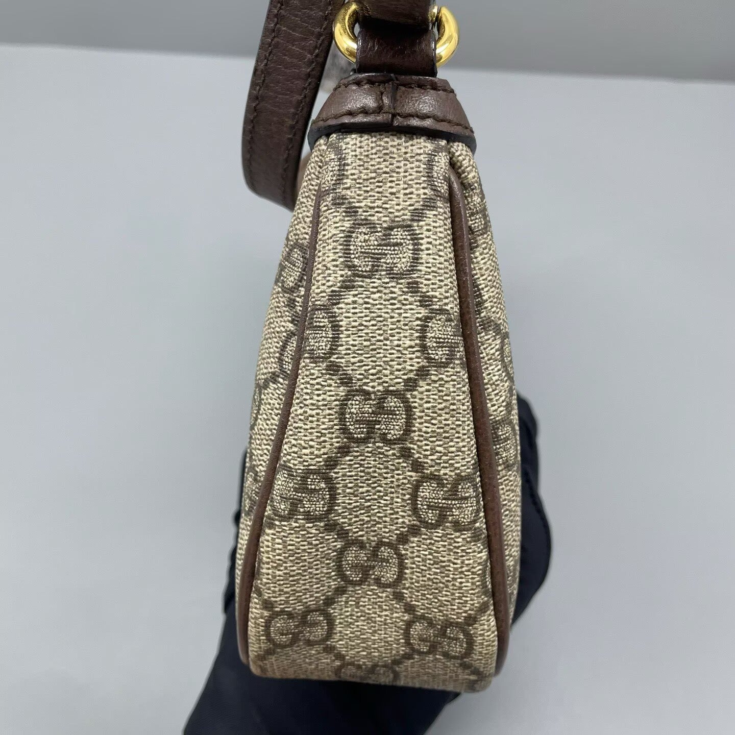 Gucci - Ophidia Small Shoulder Bag - GG Supreme canvas with leather trim - Beige and Brown - (Small)