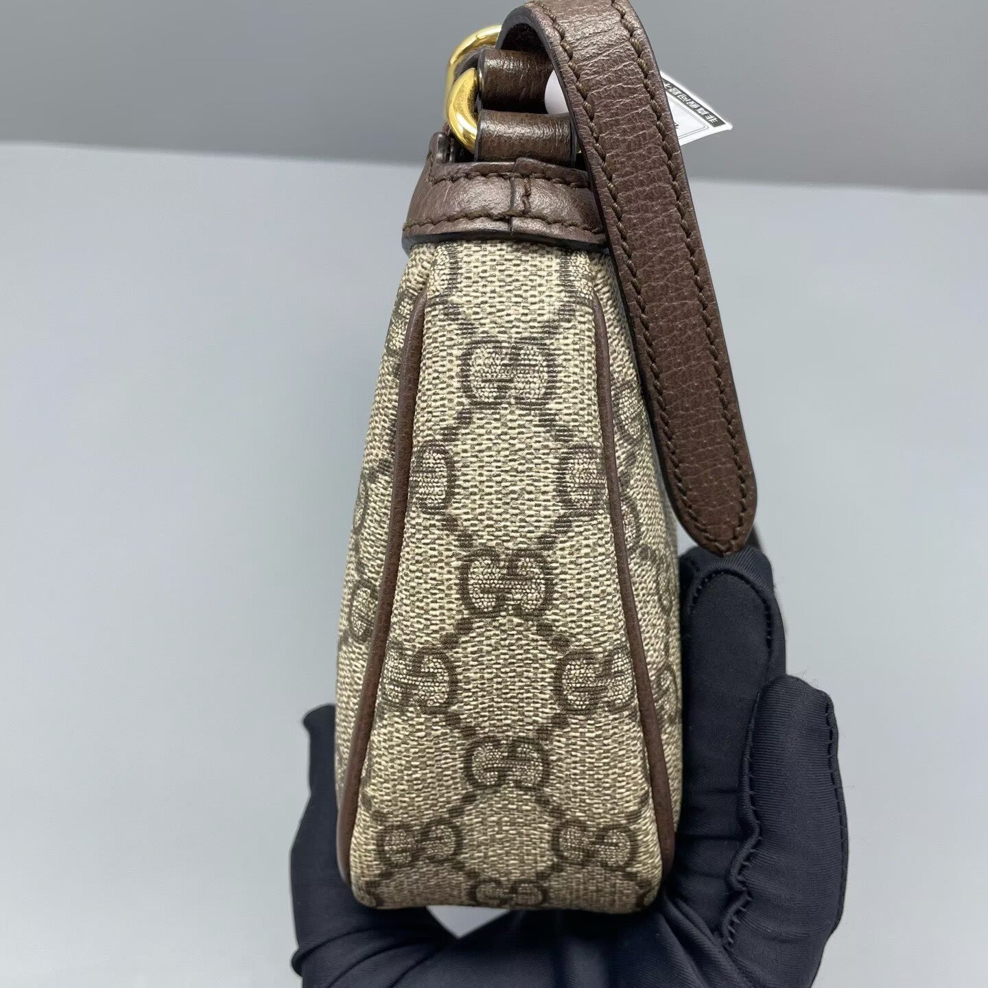 Gucci - Ophidia Small Shoulder Bag - GG Supreme canvas with leather trim - Beige and Brown - (Small)