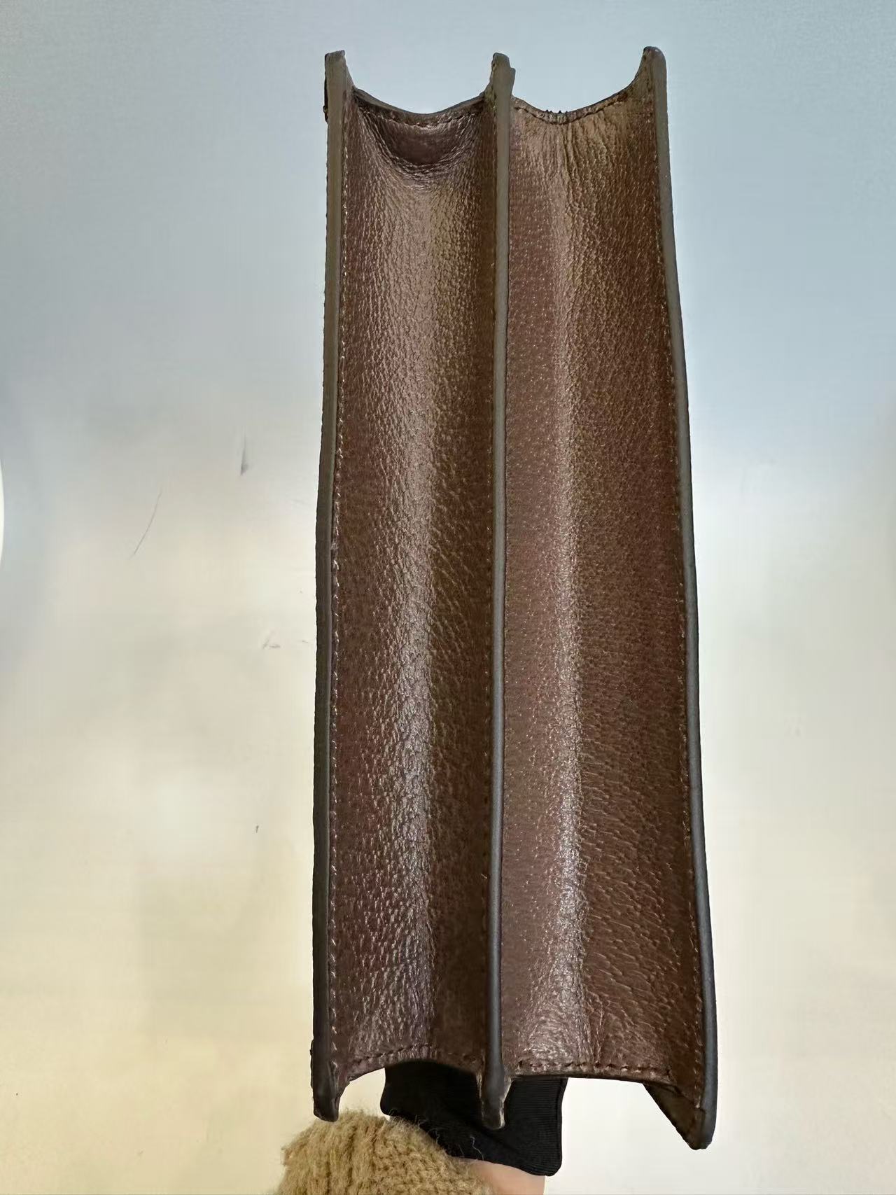 Gucci - Ophidia Small Top Handle Bag - GG Supreme canvas with leather trim - Beige and Brown with Red and Green Web - (Small)
