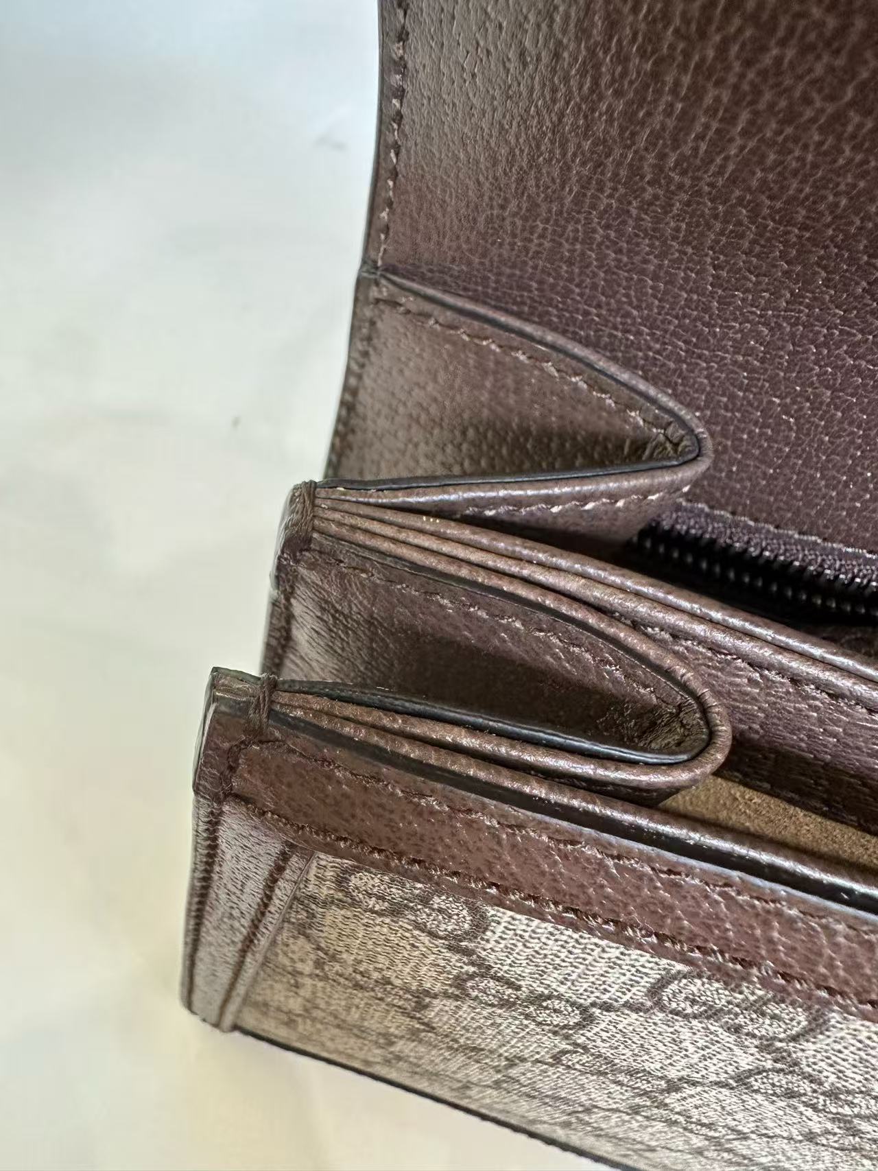 Gucci - Ophidia Small Top Handle Bag - GG Supreme canvas with leather trim - Beige and Brown with Red and Green Web - (Small)