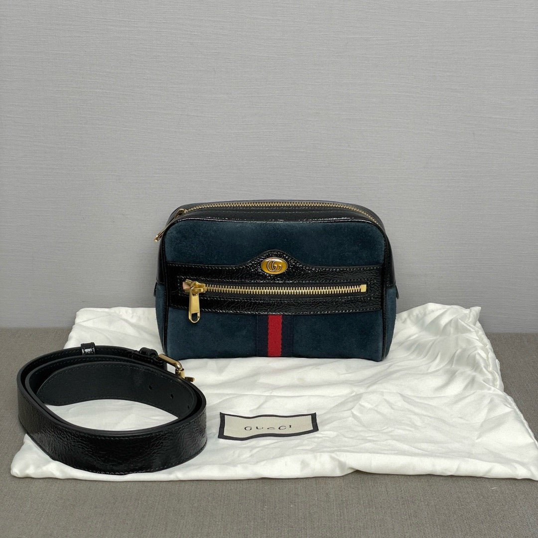 Gucci - Ophidia - Suede - Blue - (mini)