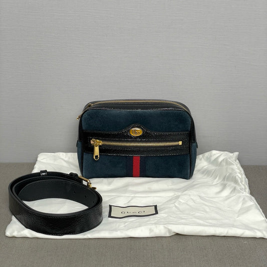 Gucci - Ophidia - Suede - Blue - (mini)