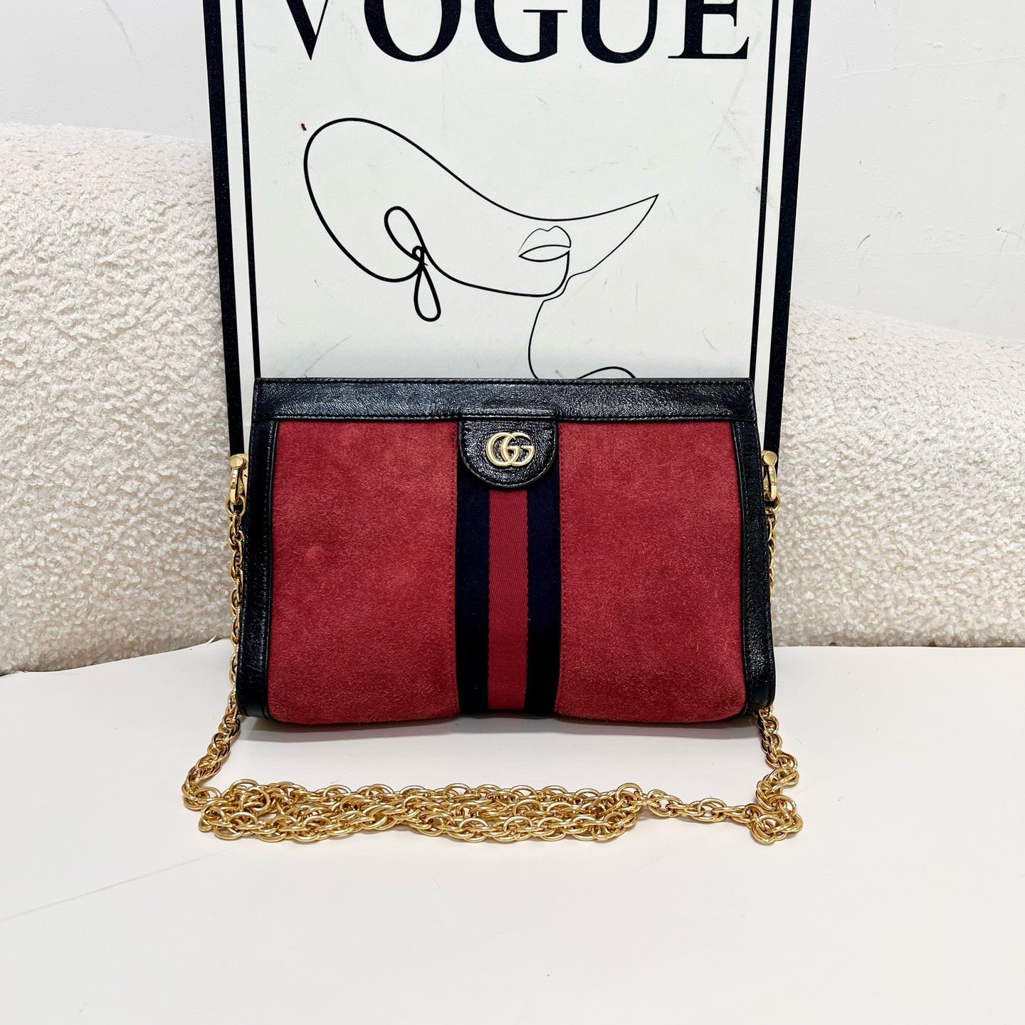 Gucci - Ophidia - Suede - Red - (small)