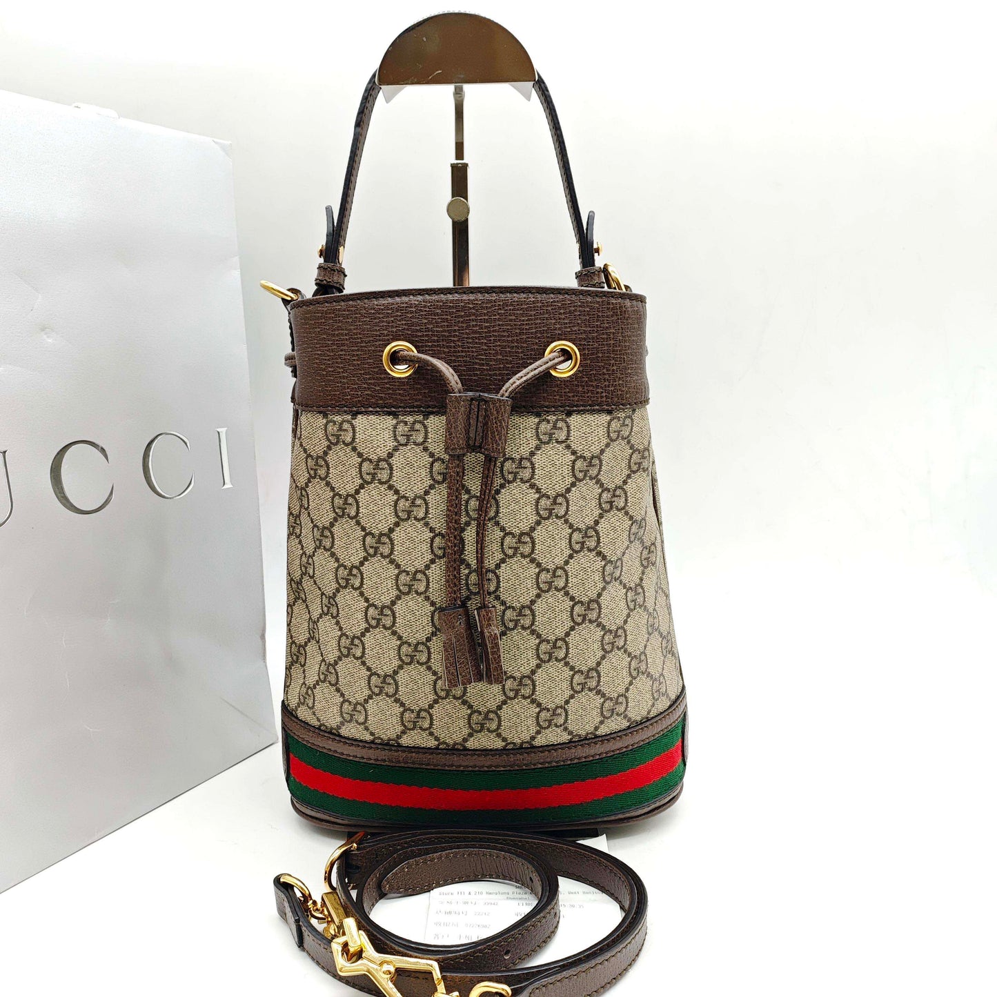 Gucci - Ophidia - Supreme canvas with leather trim - Brown - (small)