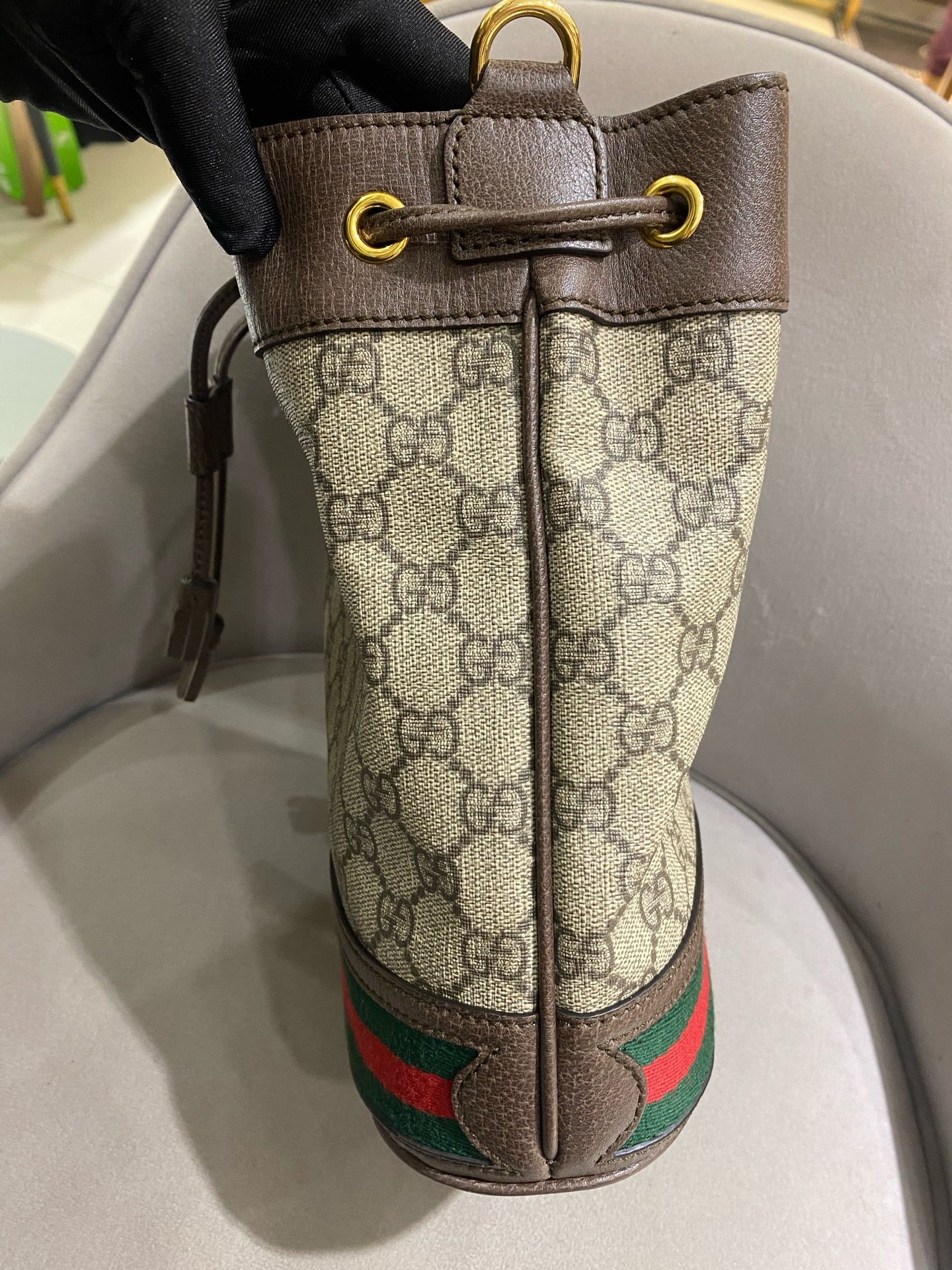 Gucci - Ophidia - Supreme canvas with leather trim - Brown - (small)