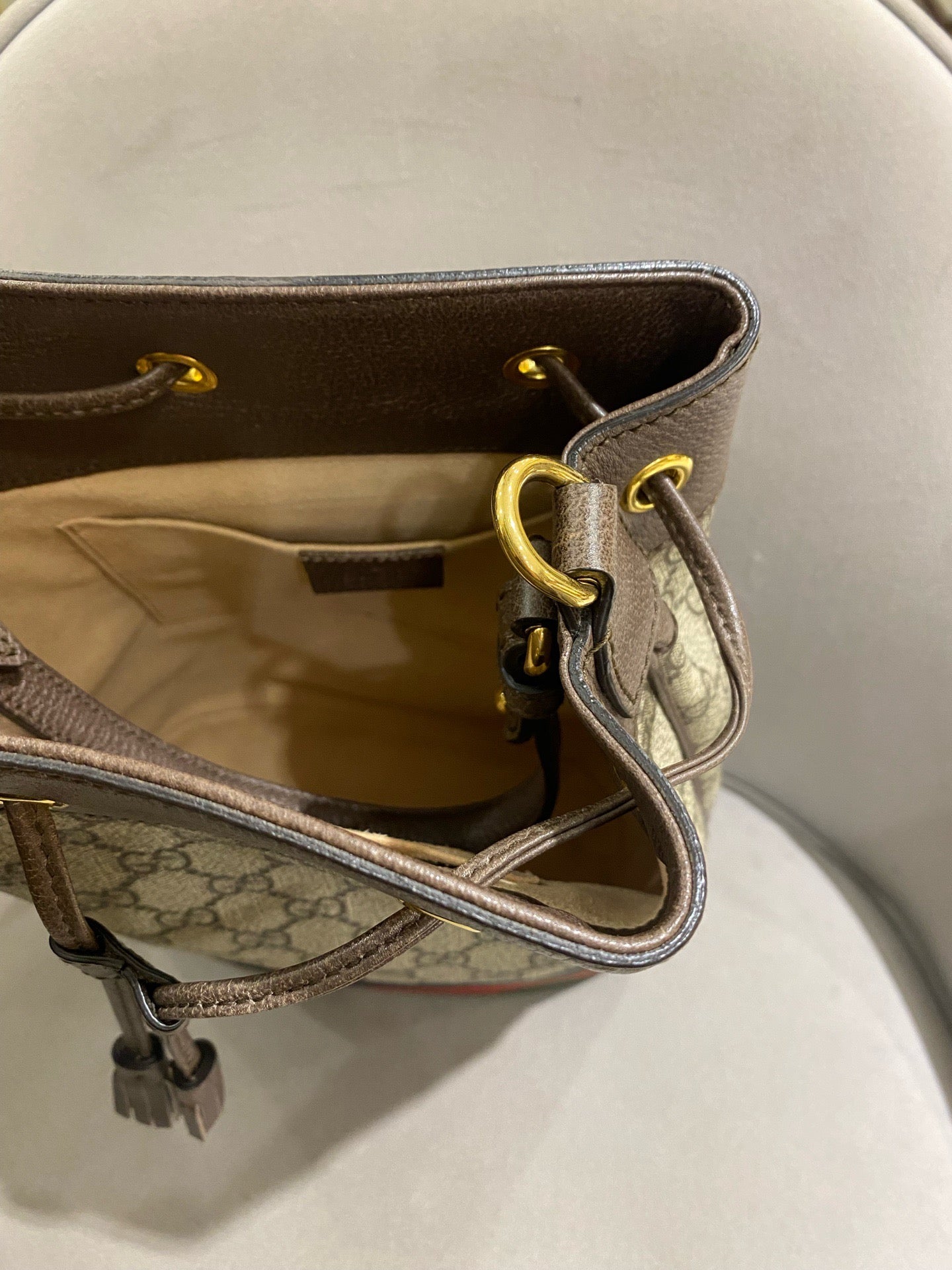 Gucci - Ophidia - Supreme canvas with leather trim - Brown - (small)