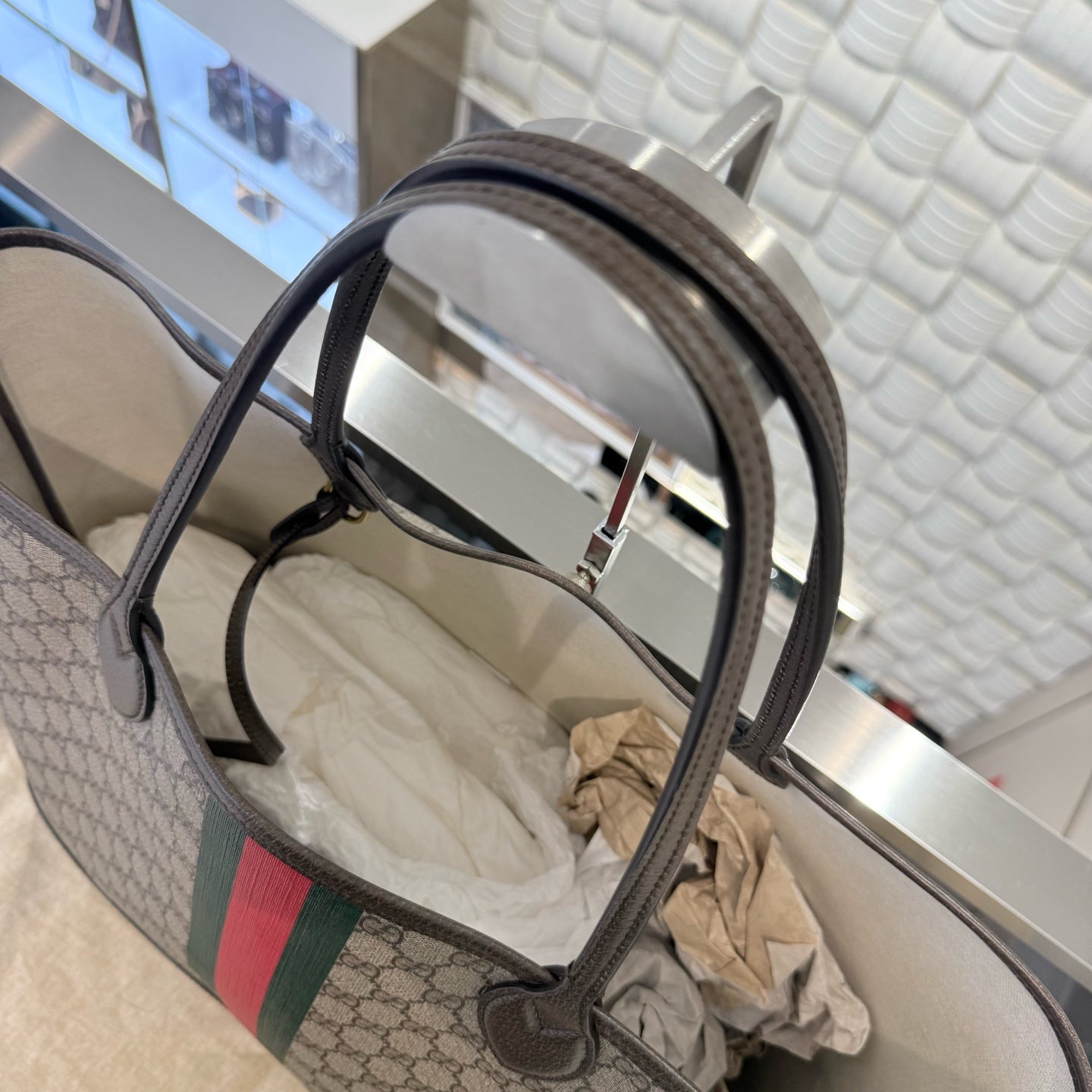 Gucci - Ophidia - Synthetic - Beige - (Large)