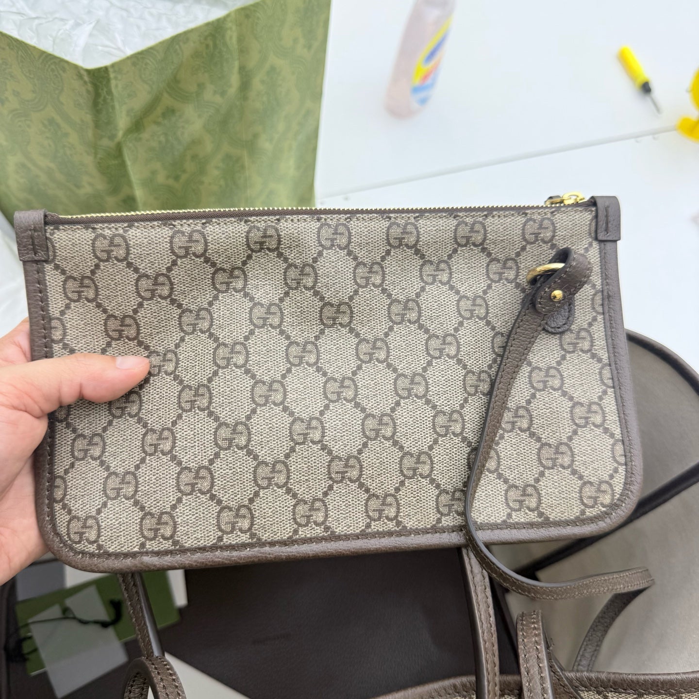 Gucci - Ophidia - Synthetic - Beige - (Large)