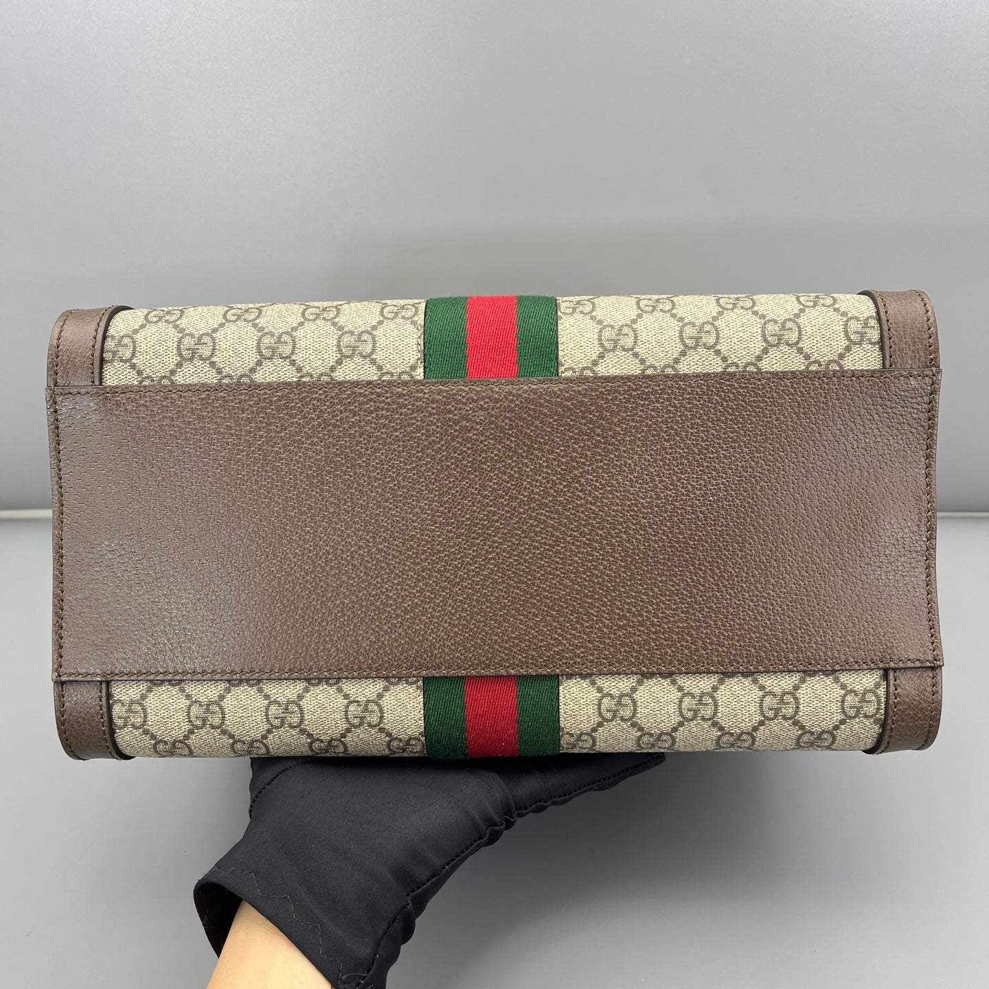 Gucci - Ophidia Top Handle Bag - Leather - Ebony - (medium)