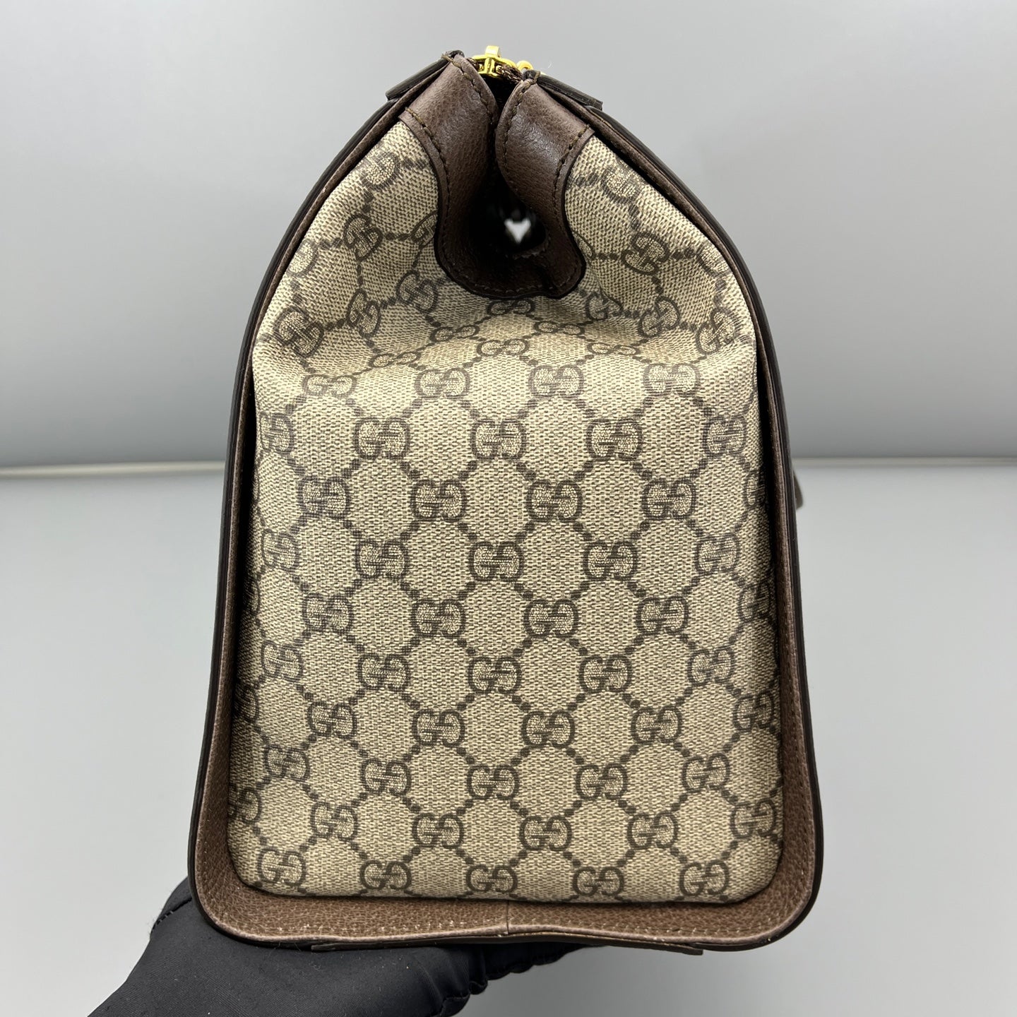 Gucci - Ophidia Top Handle Bag - Leather - Ebony - (medium)