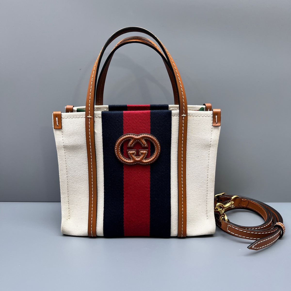 Gucci - Ophidia Tote Bag - Cloth - Beige - (mini)