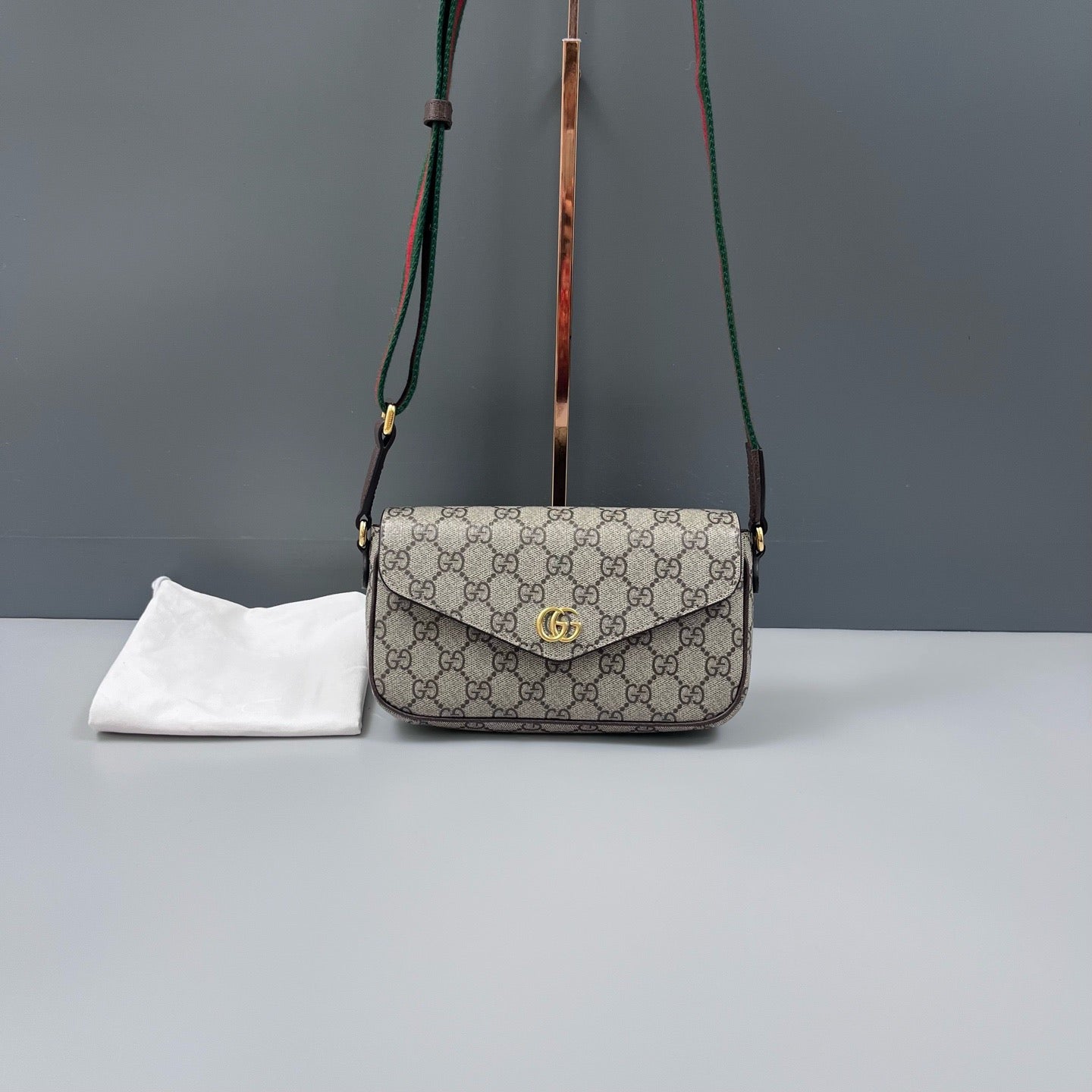 Gucci - Ophidia WOC - GG Supreme canvas and leather trim - Beige, Brown, Green, Red - (mini)