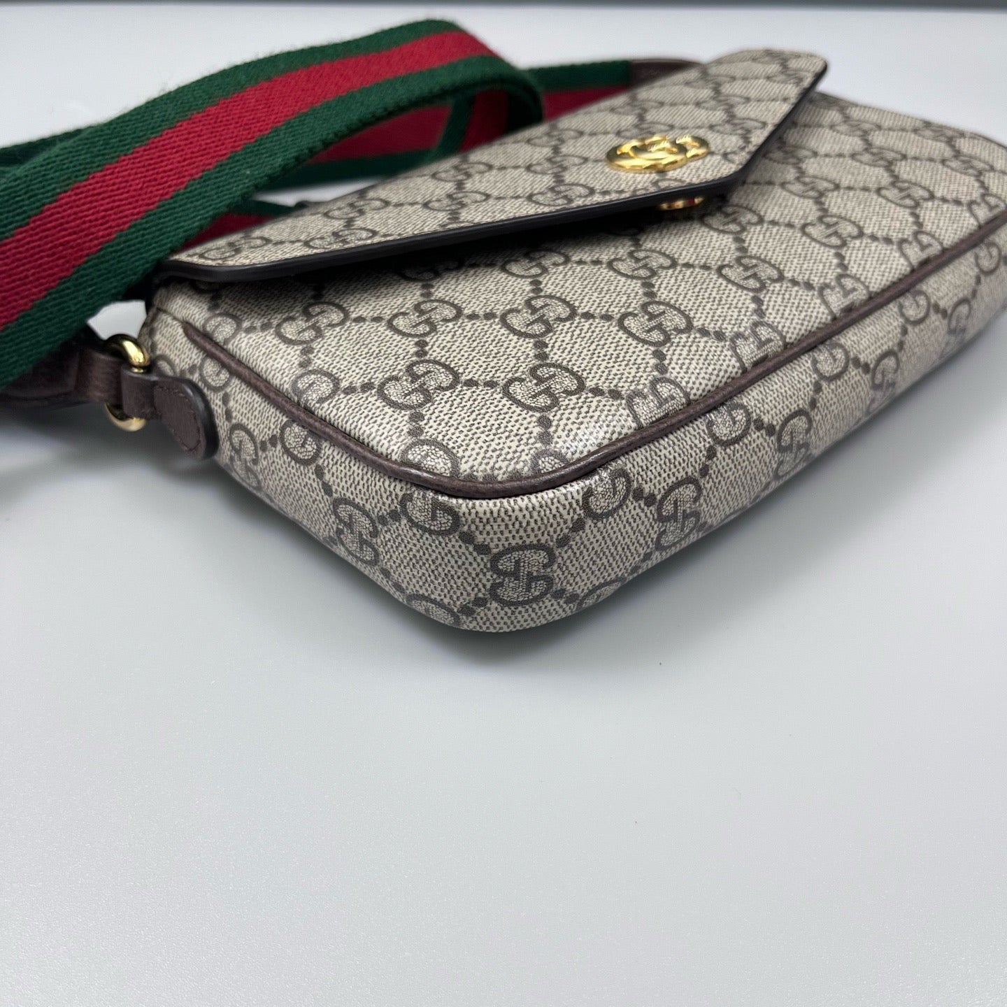 Gucci - Ophidia WOC - GG Supreme canvas and leather trim - Beige, Brown, Green, Red - (mini)