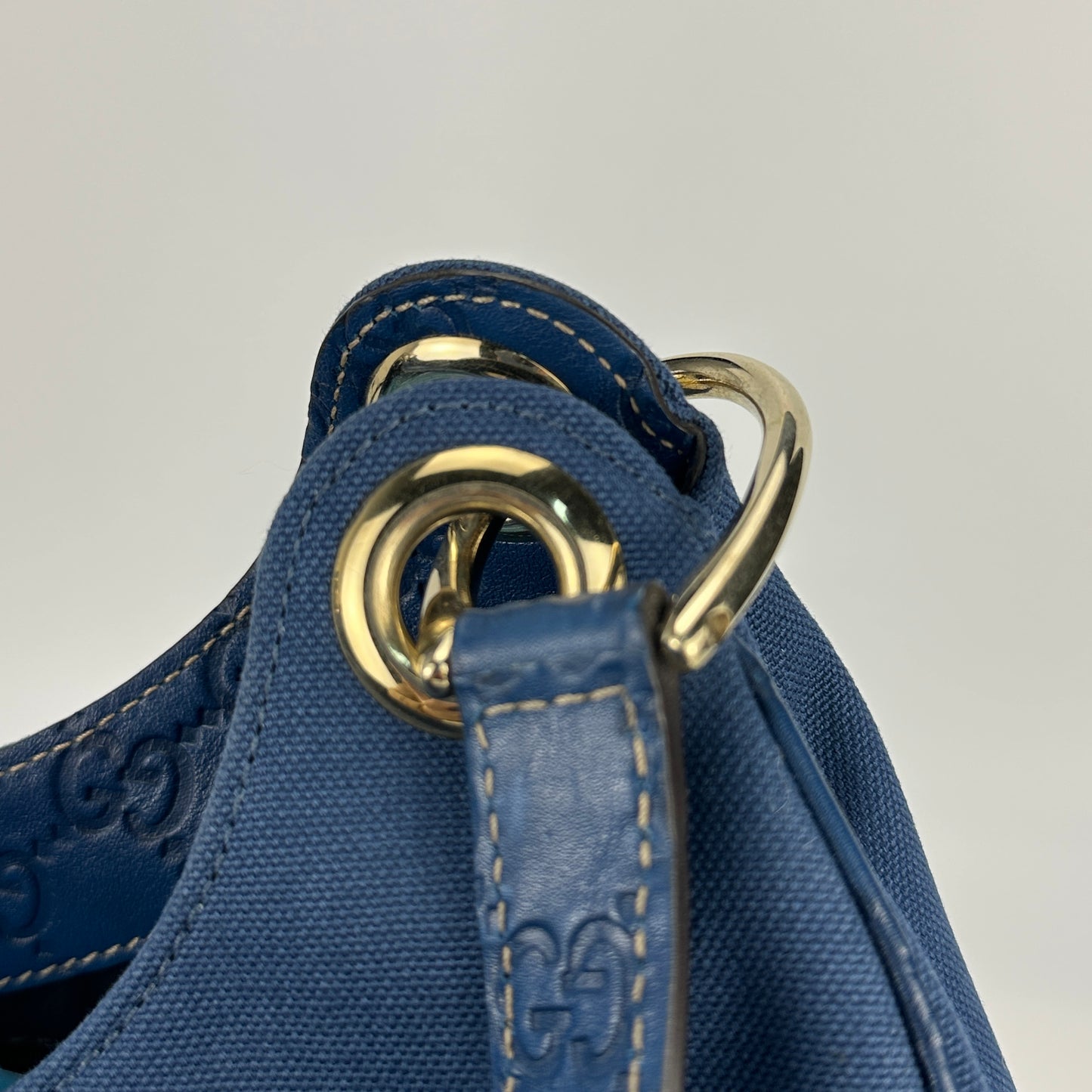 Gucci - Other - Canvas with leather trim - Navy - (medium)