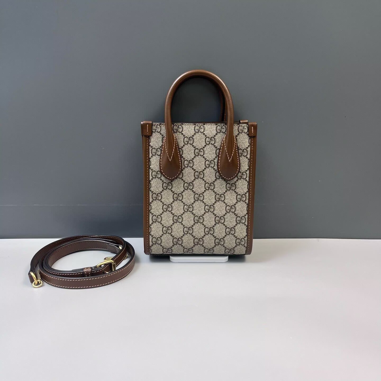 Gucci - Other - Coated canvas with leather trim - Beige and Brown - (mini)