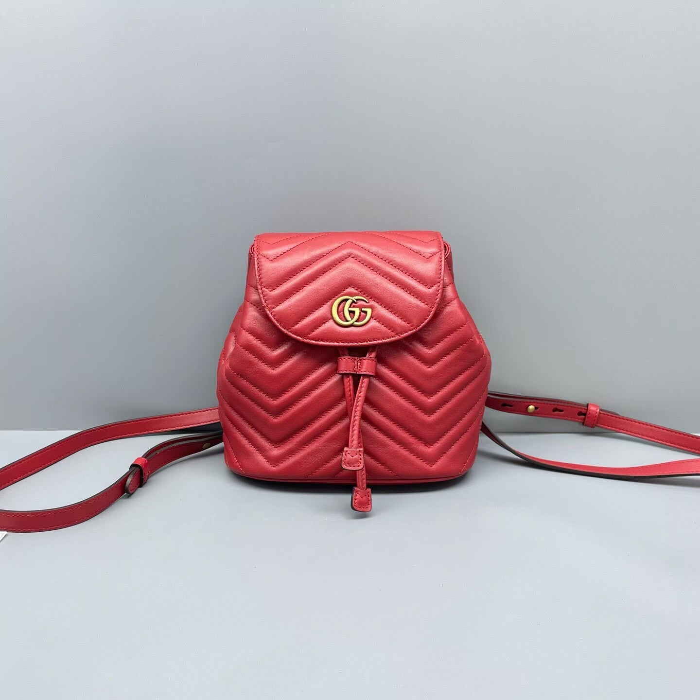 Gucci - Other - Matelassé leather - Red with Gold-Tone Hardware - (mini)