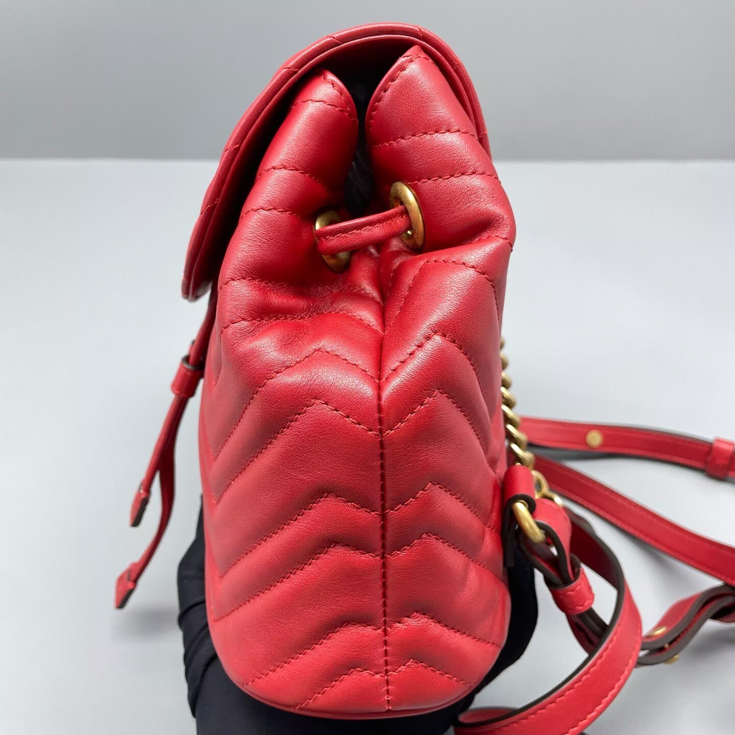 Gucci - Other - Matelassé leather - Red with Gold-Tone Hardware - (mini)