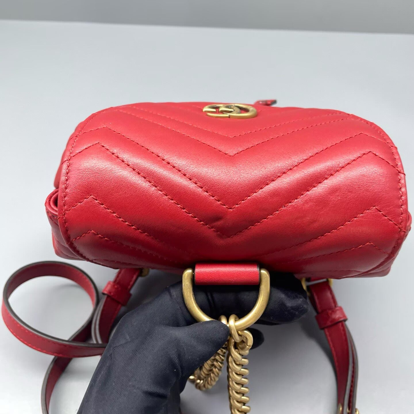 Gucci - Other - Matelassé leather - Red with Gold-Tone Hardware - (mini)