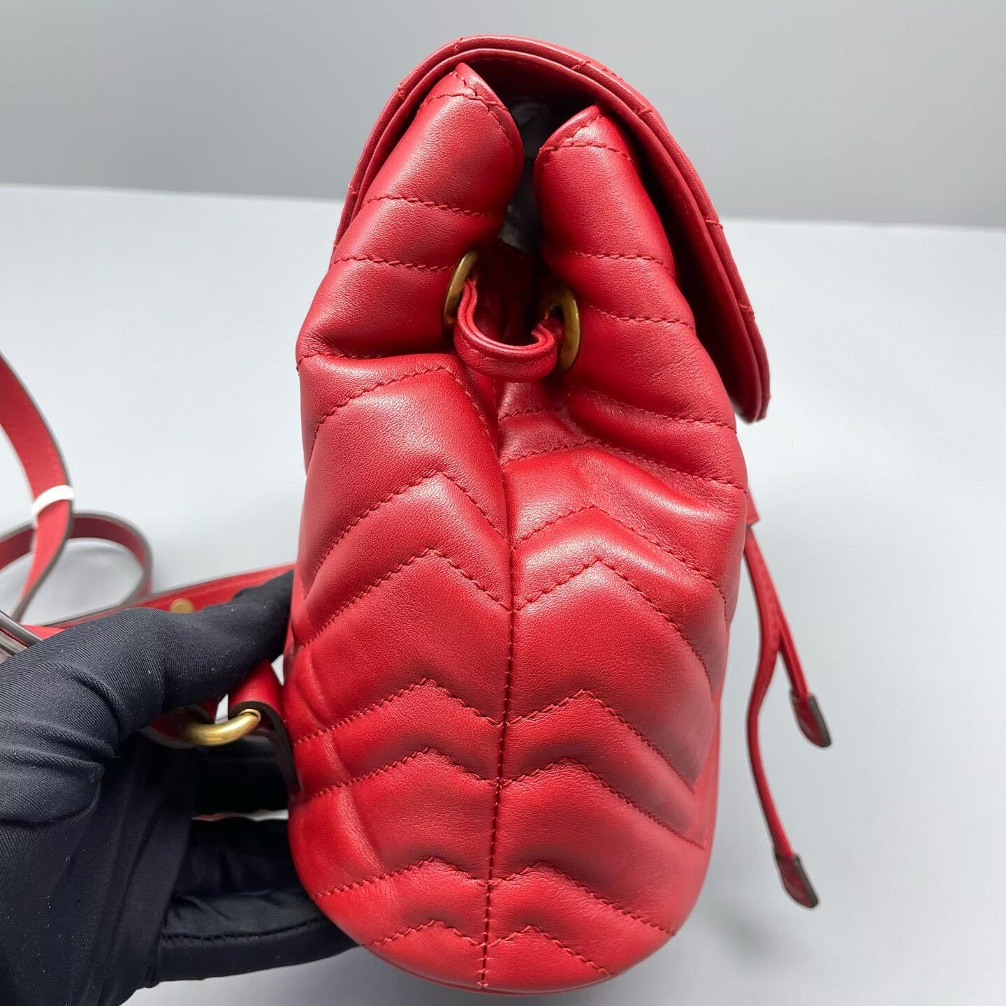 Gucci - Other - Matelassé leather - Red with Gold-Tone Hardware - (mini)