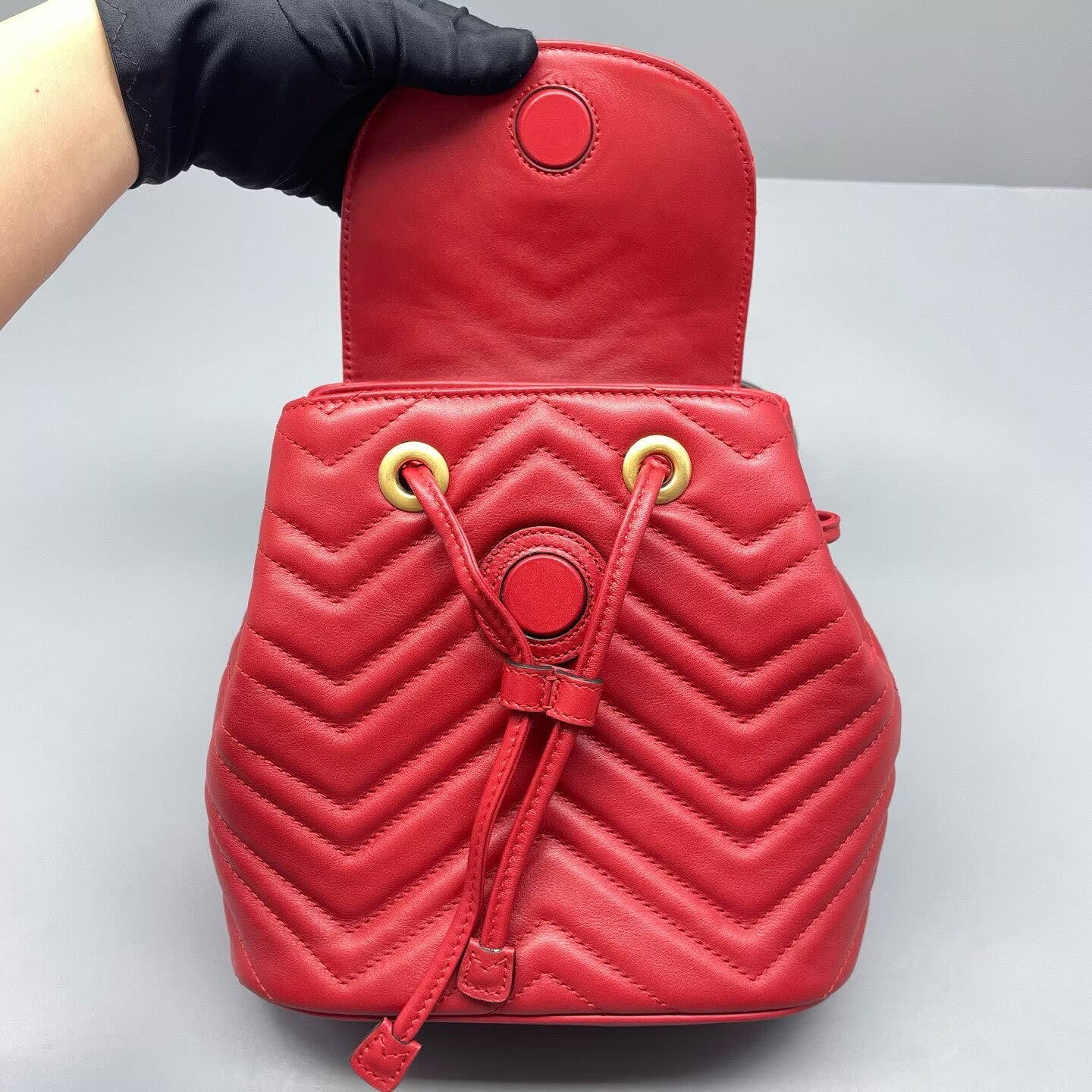 Gucci - Other - Matelassé leather - Red with Gold-Tone Hardware - (mini)