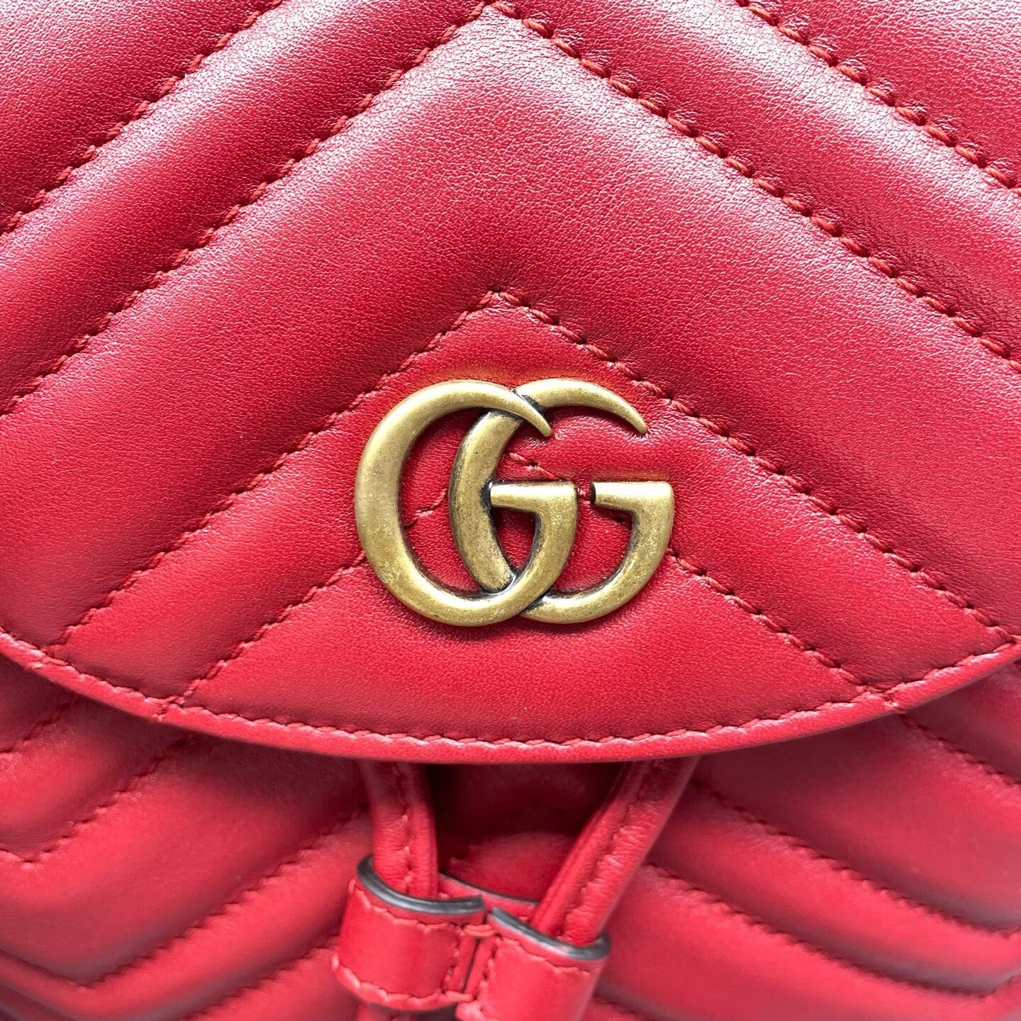 Gucci - Other - Matelassé leather - Red with Gold-Tone Hardware - (mini)