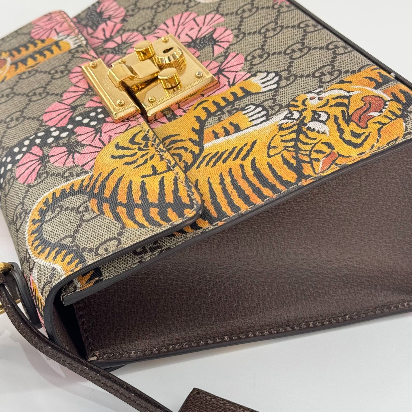 Gucci - Padlock Bag Bengal Tiger Print - GG Supreme canvas with leather trim - Multicolour - (Large)