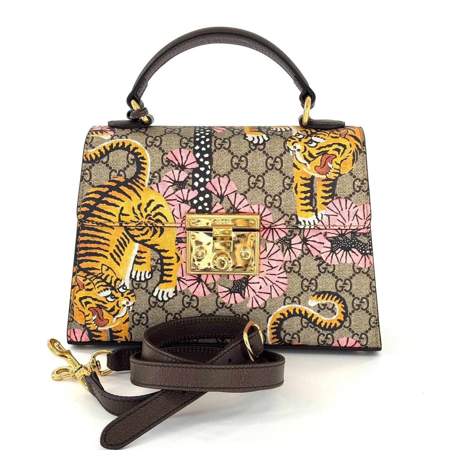 Gucci - Padlock Bag Bengal Tiger Print - GG Supreme canvas with leather trim - Multicolour - (Large)