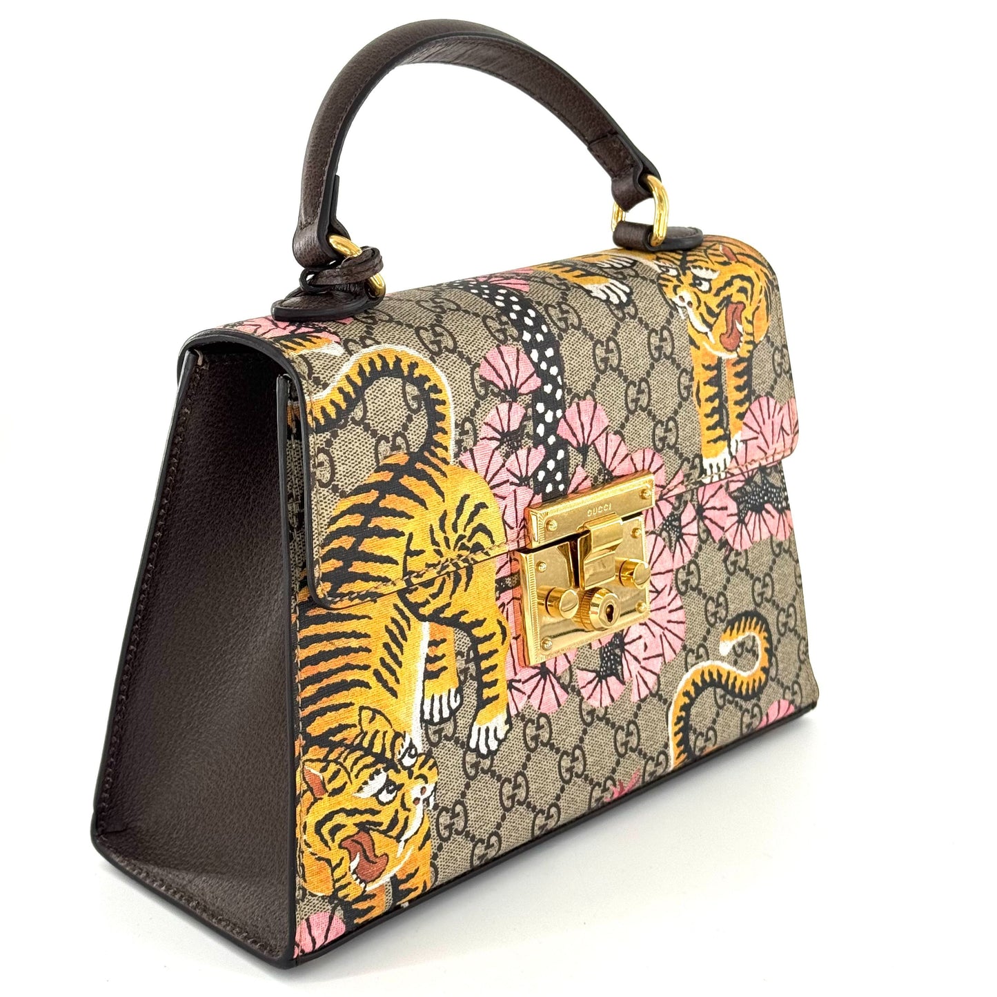 Gucci - Padlock Bag Bengal Tiger Print - GG Supreme canvas with leather trim - Multicolour - (Large)