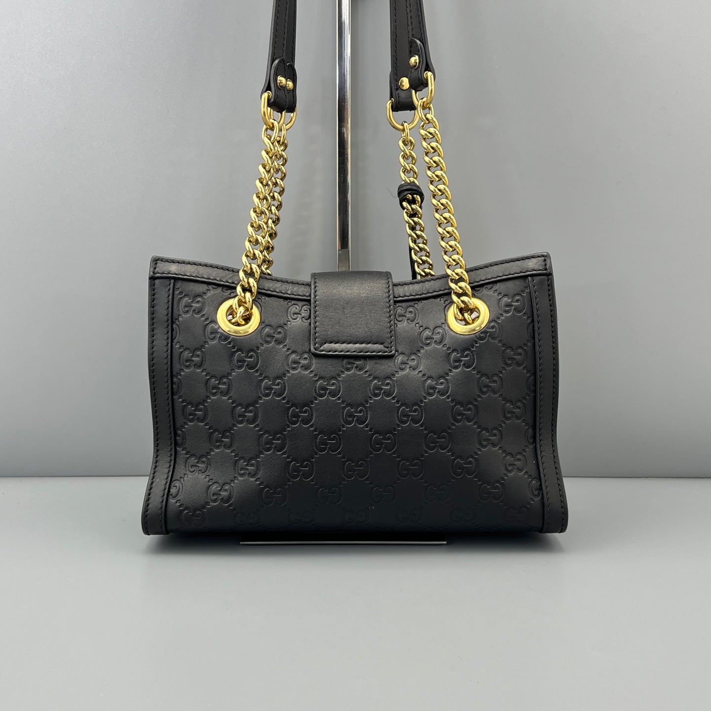 Gucci - Padlock Chain Shoulder Bag - Leather - Black
