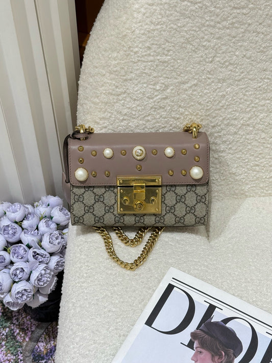 Gucci - Padlock - Cloth - Beige - (small)