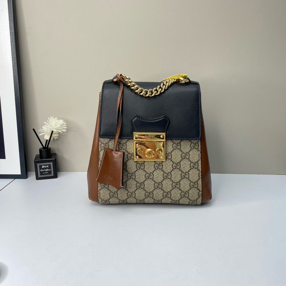 Gucci - Padlock - Cloth - Beige - (Small)