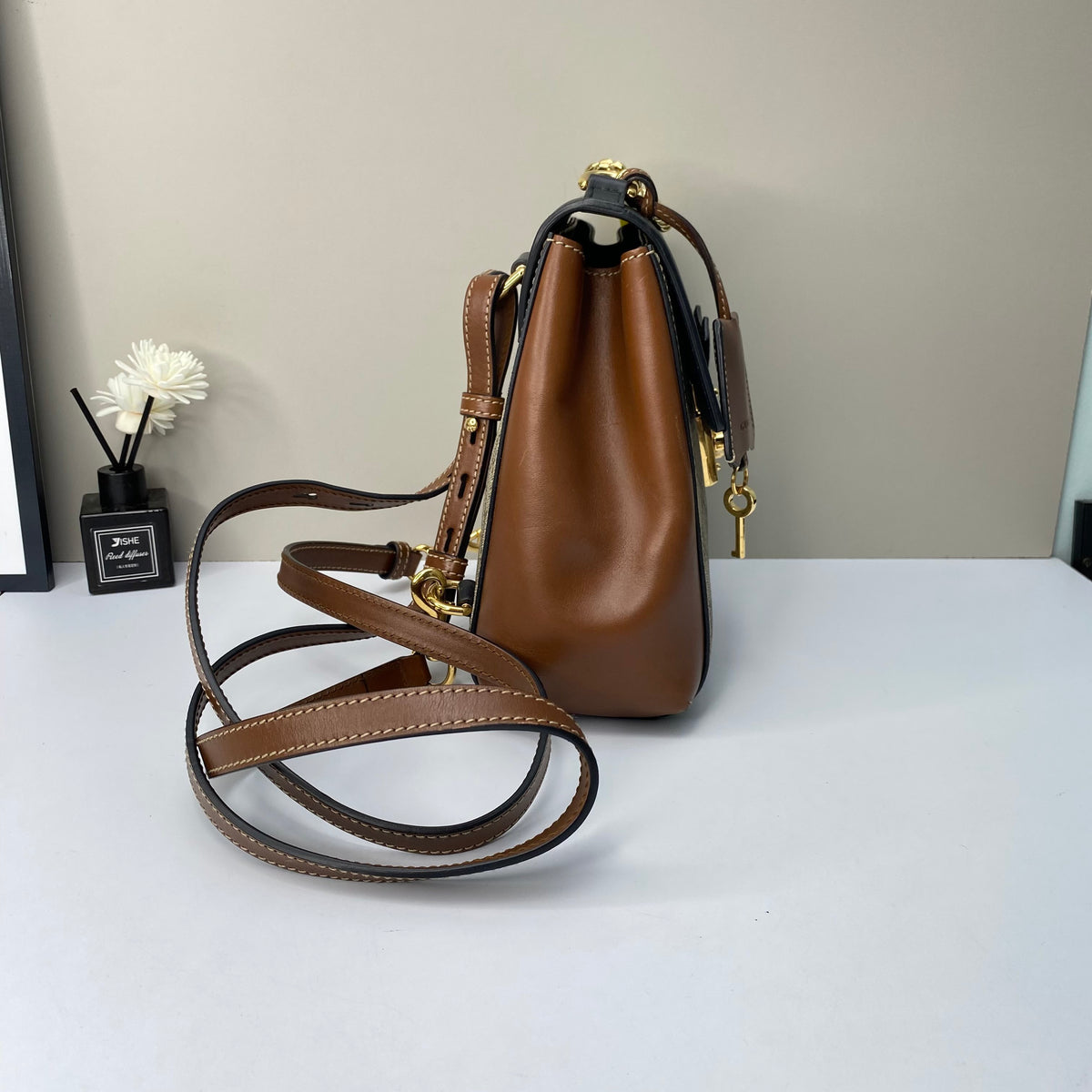 Gucci - Padlock - Cloth - Beige - (Small)