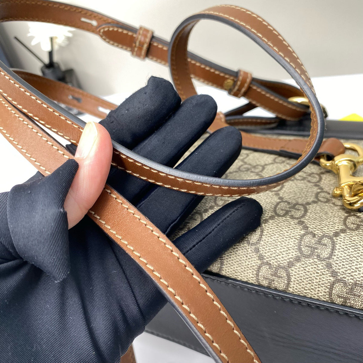 Gucci - Padlock - Cloth - Beige - (Small)