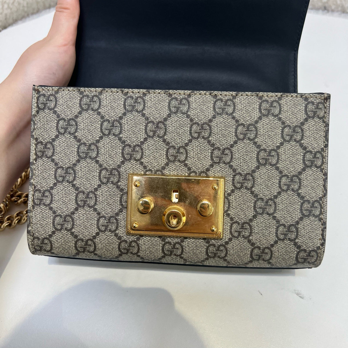 Gucci - Padlock - Cloth - Beige - (small)