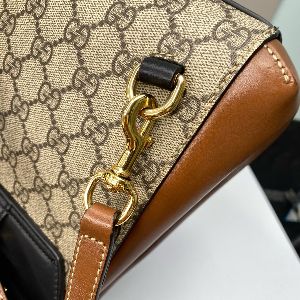 Gucci - Padlock - Cloth - Beige - (Small)