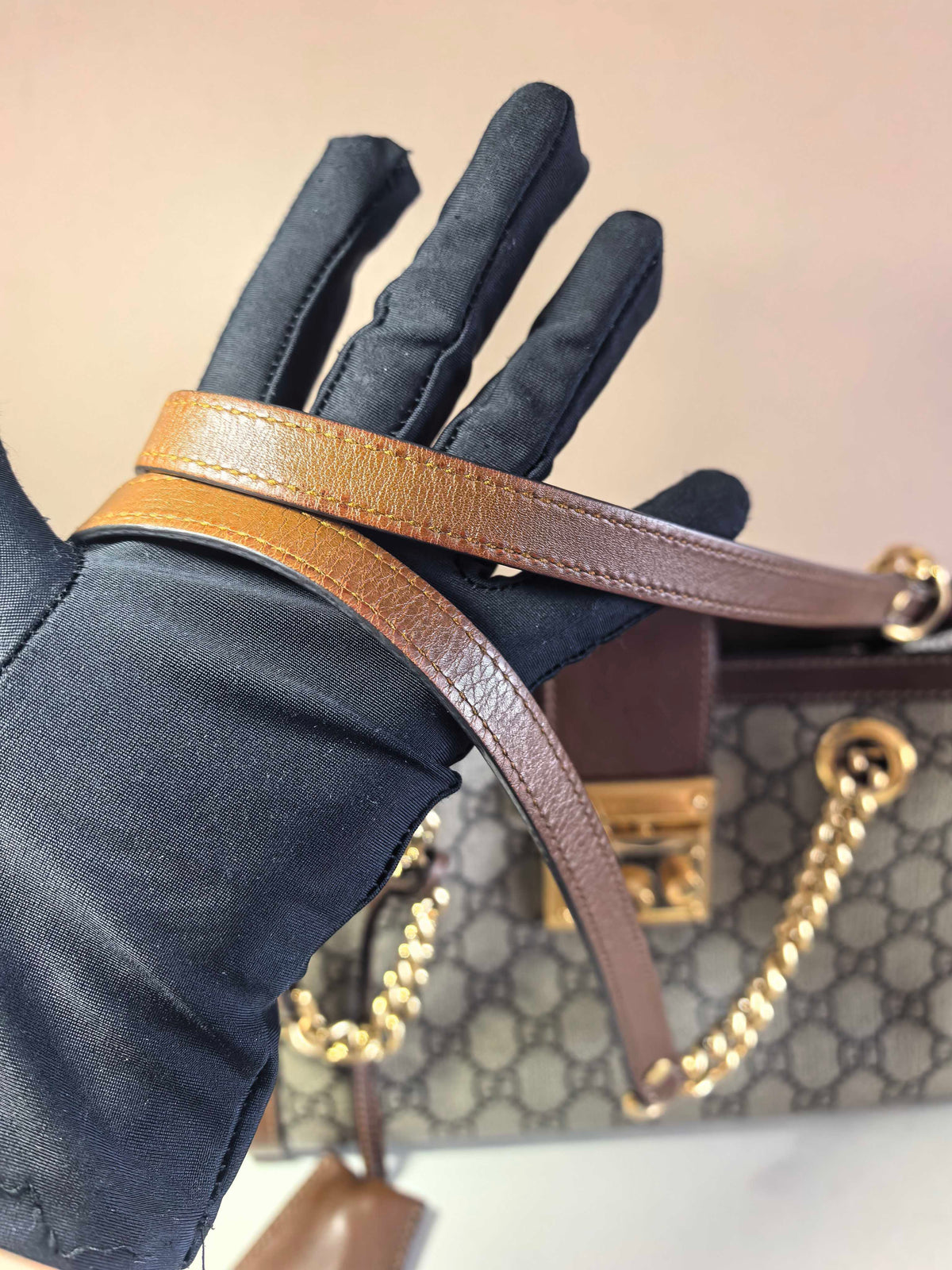 Gucci - Padlock - Cloth - Brown - (small)
