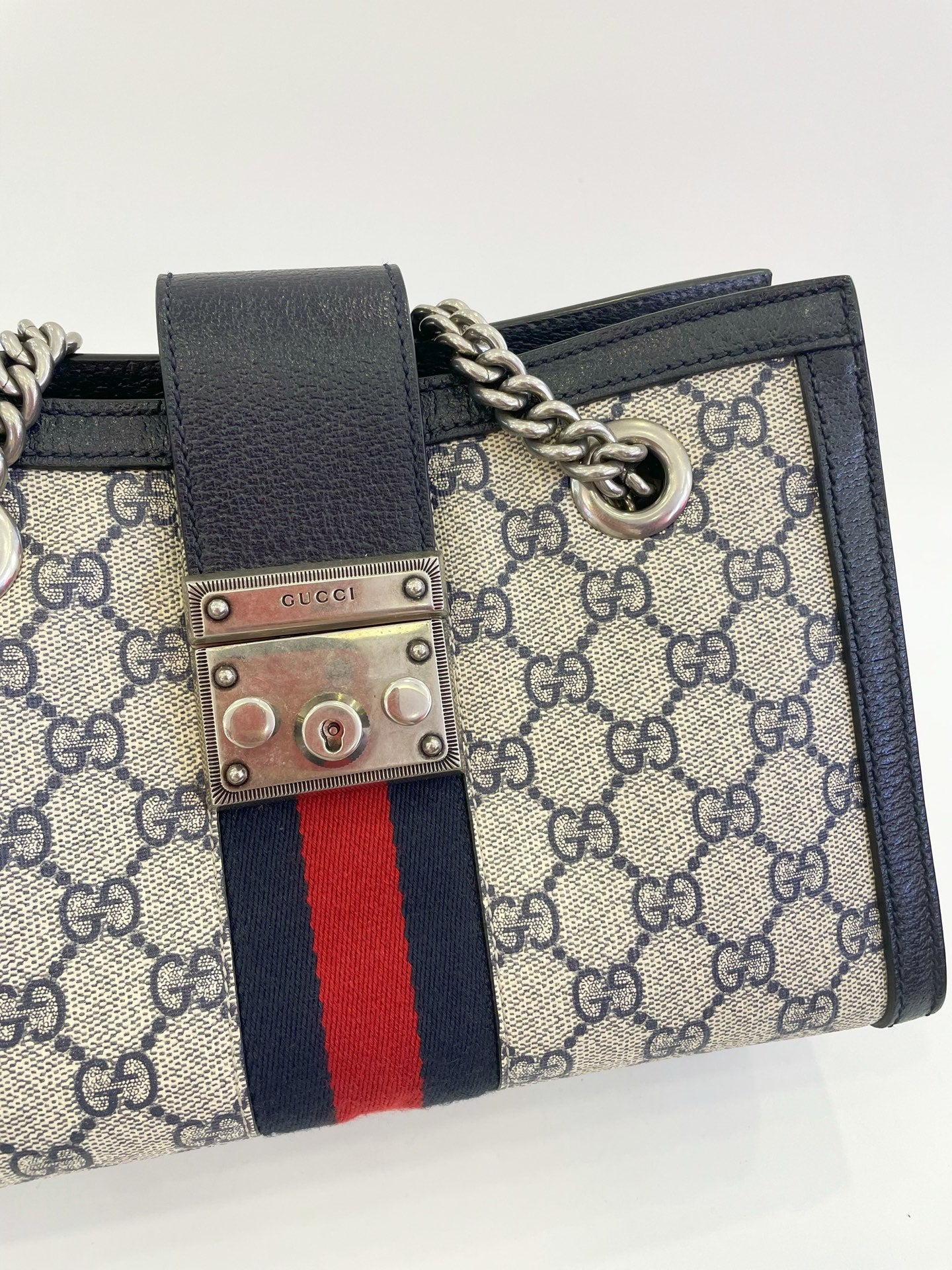 Gucci - Padlock - Cloth - Navy - (small)
