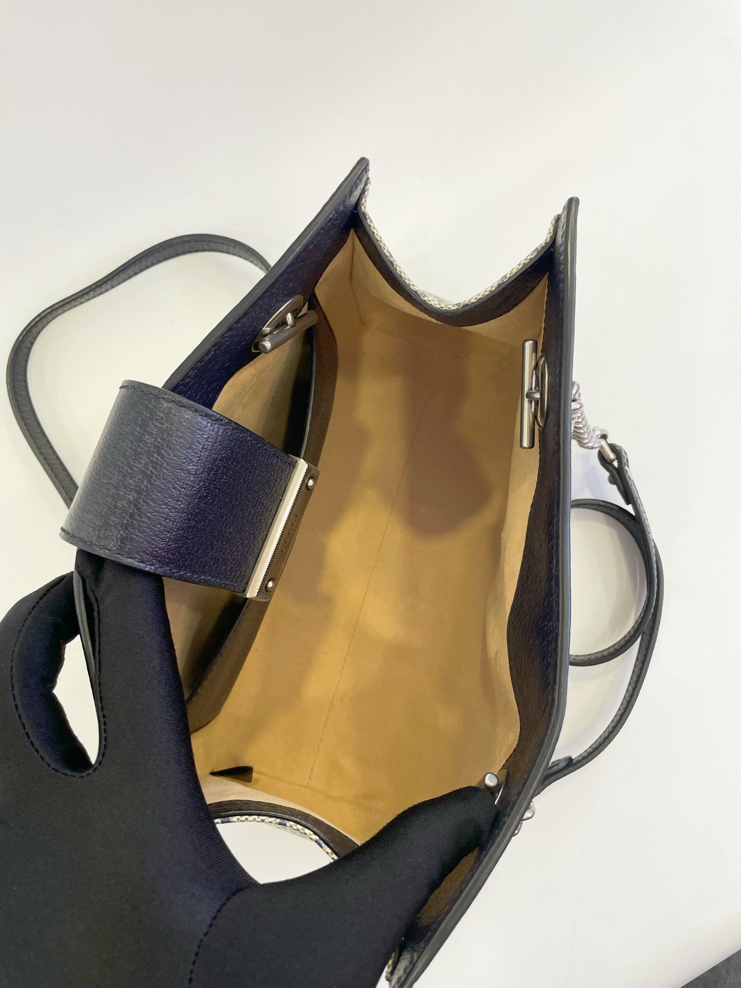 Gucci - Padlock - Cloth - Navy - (small)
