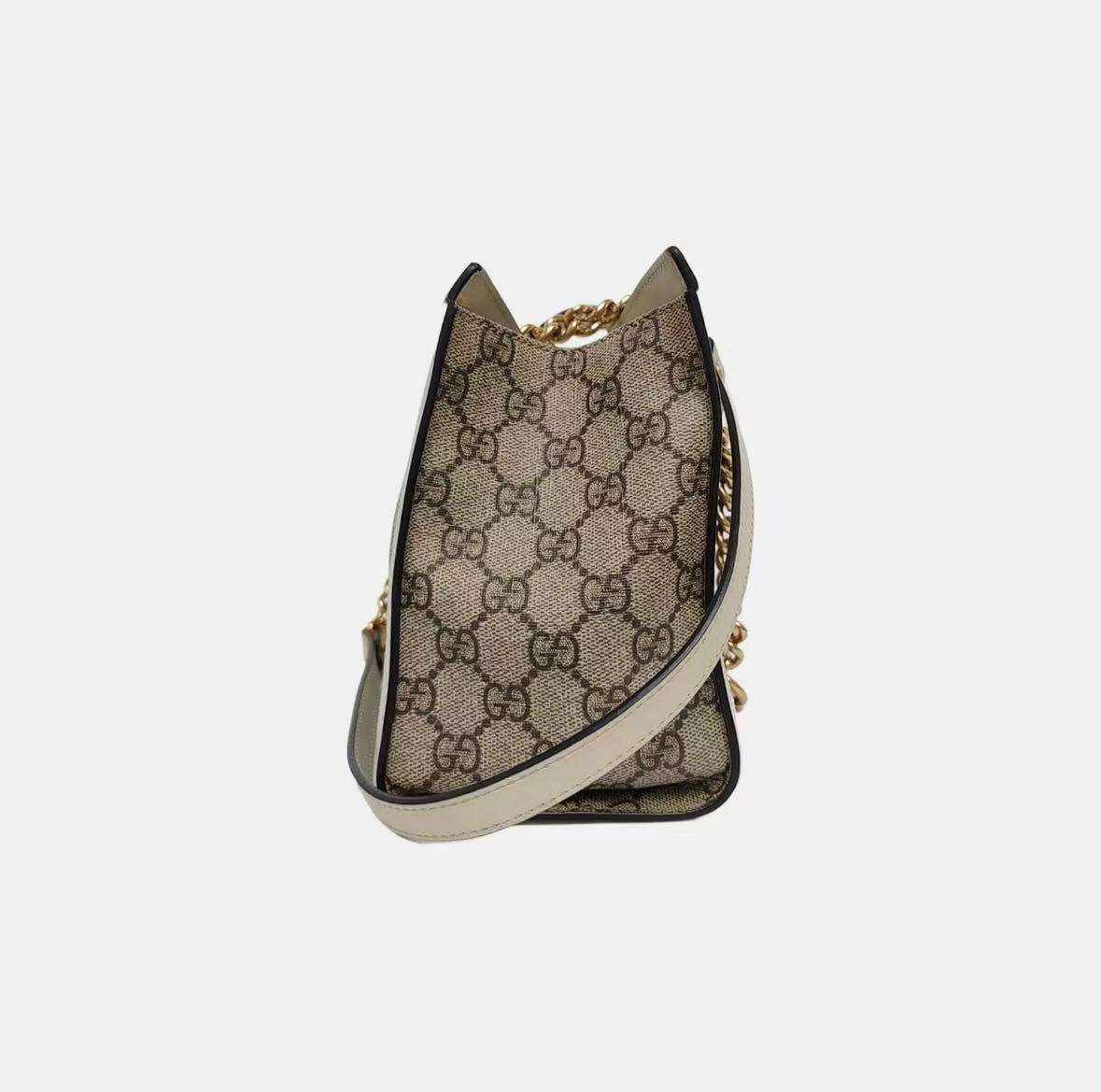 Gucci - Padlock - Coated canvas with leather trim - Beige with gold-tone hardware - (small)