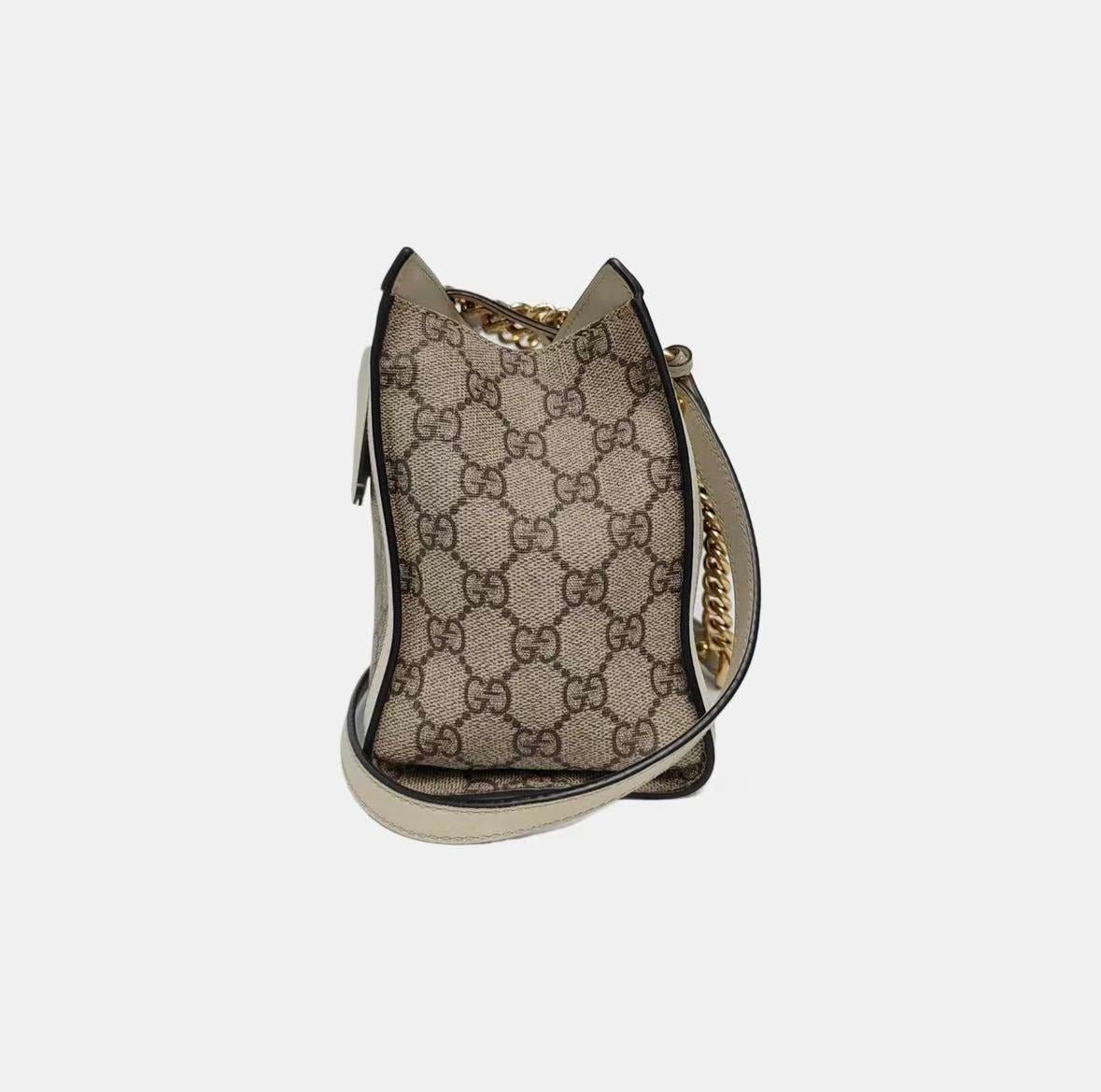 Gucci - Padlock - Coated canvas with leather trim - Beige with gold-tone hardware - (small)